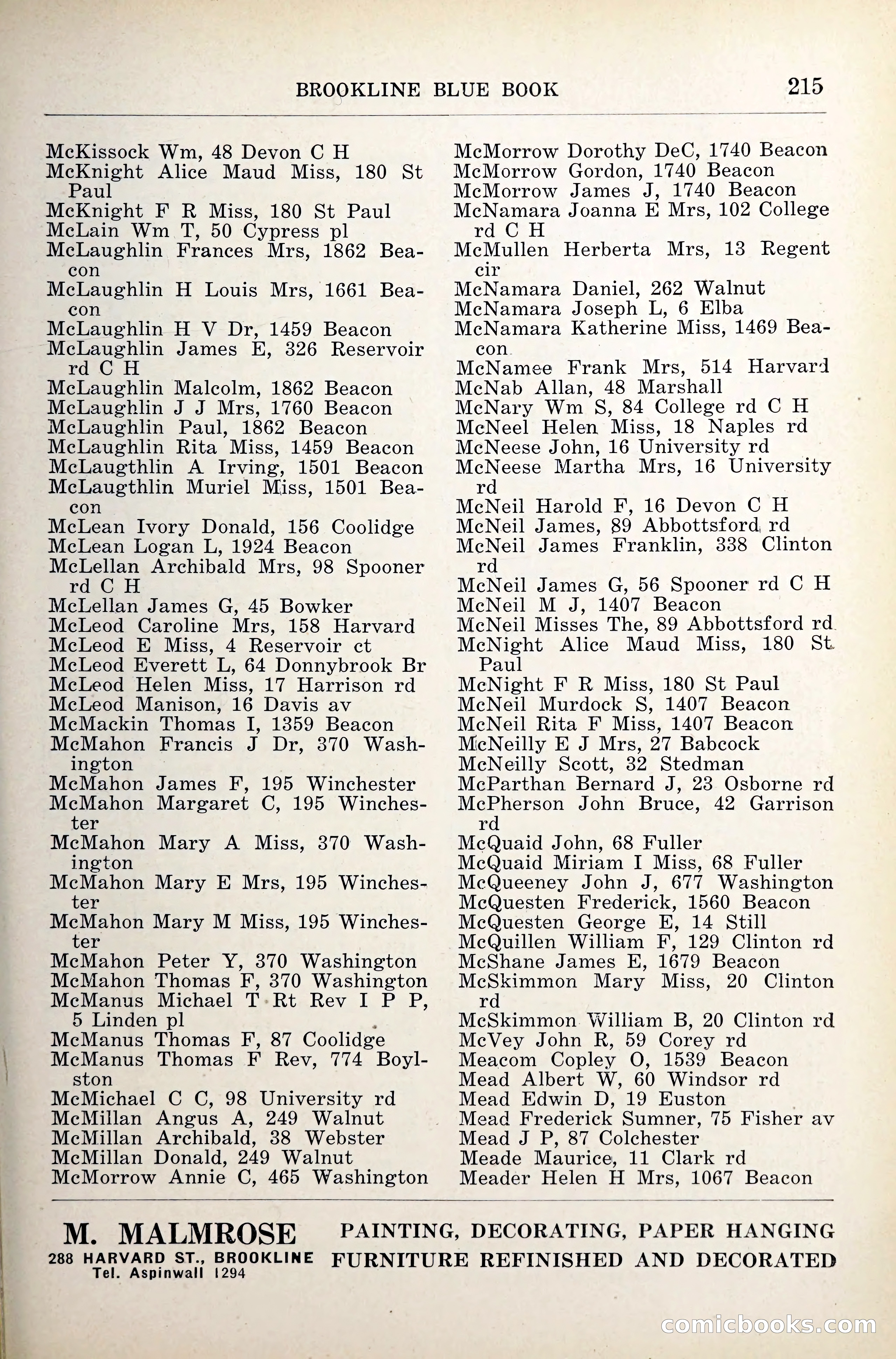 Blue Book of Brookline — page 256 of 341