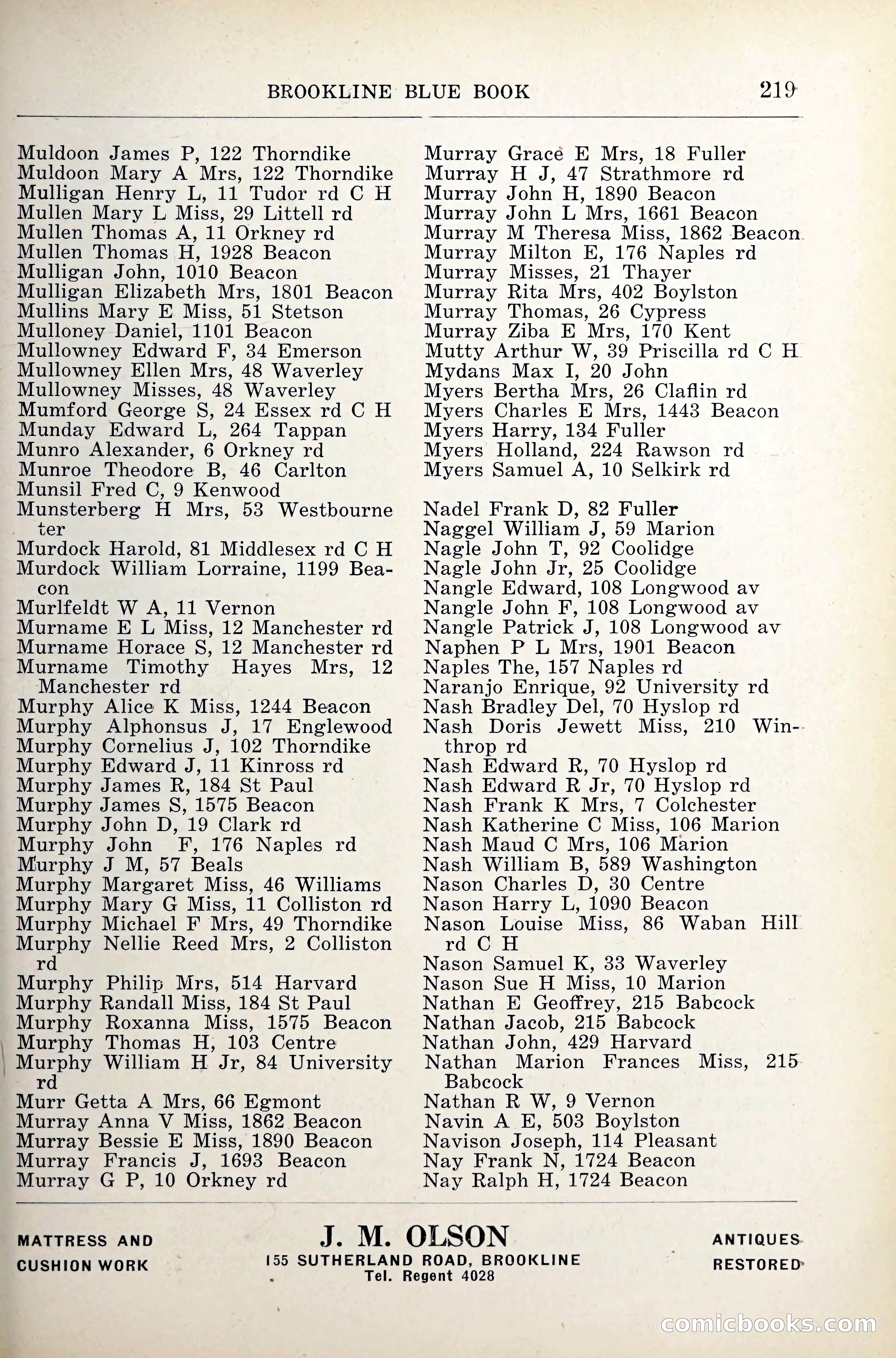 Blue Book of Brookline — page 260 of 341