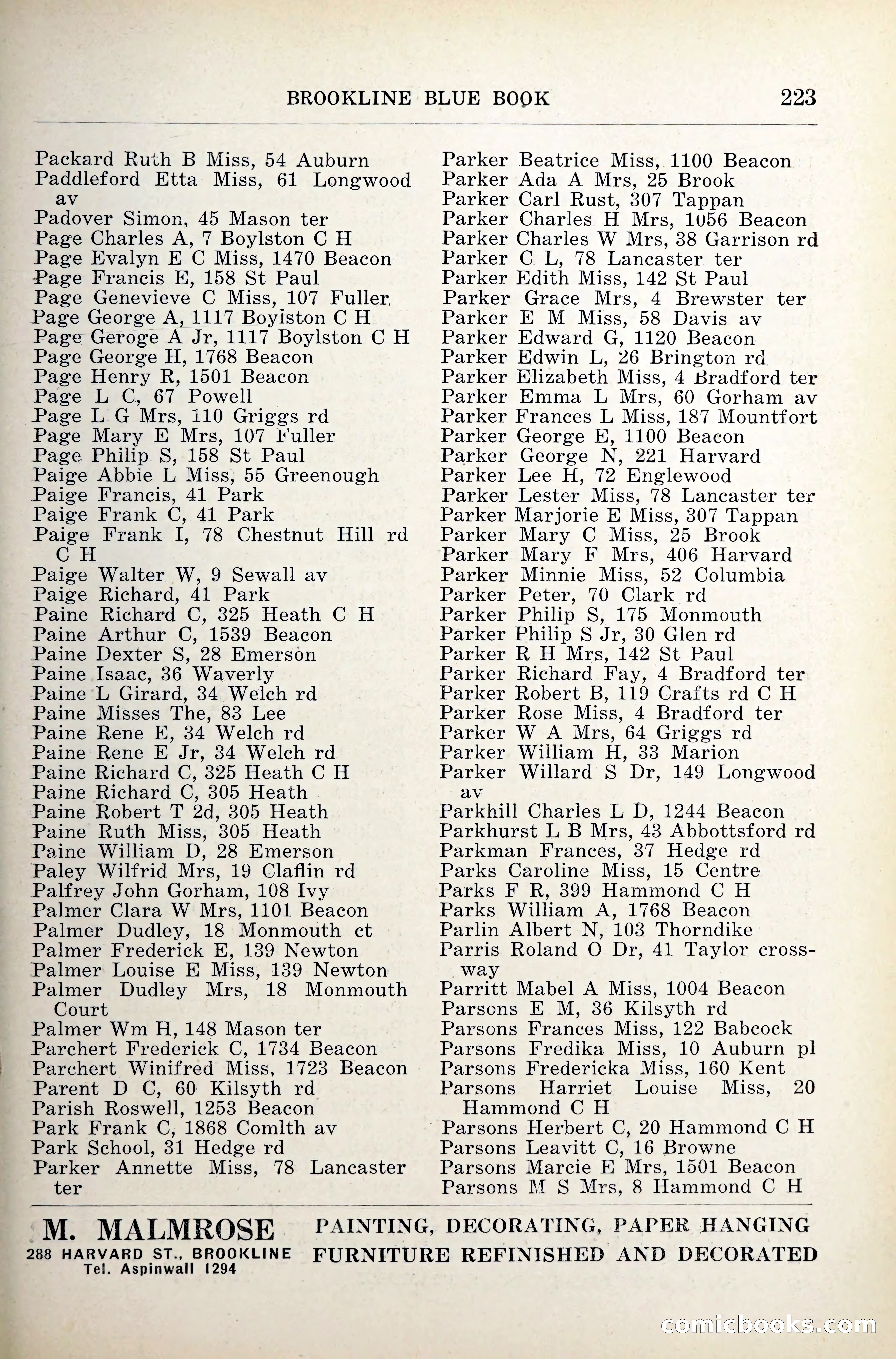 Blue Book of Brookline — page 264 of 341