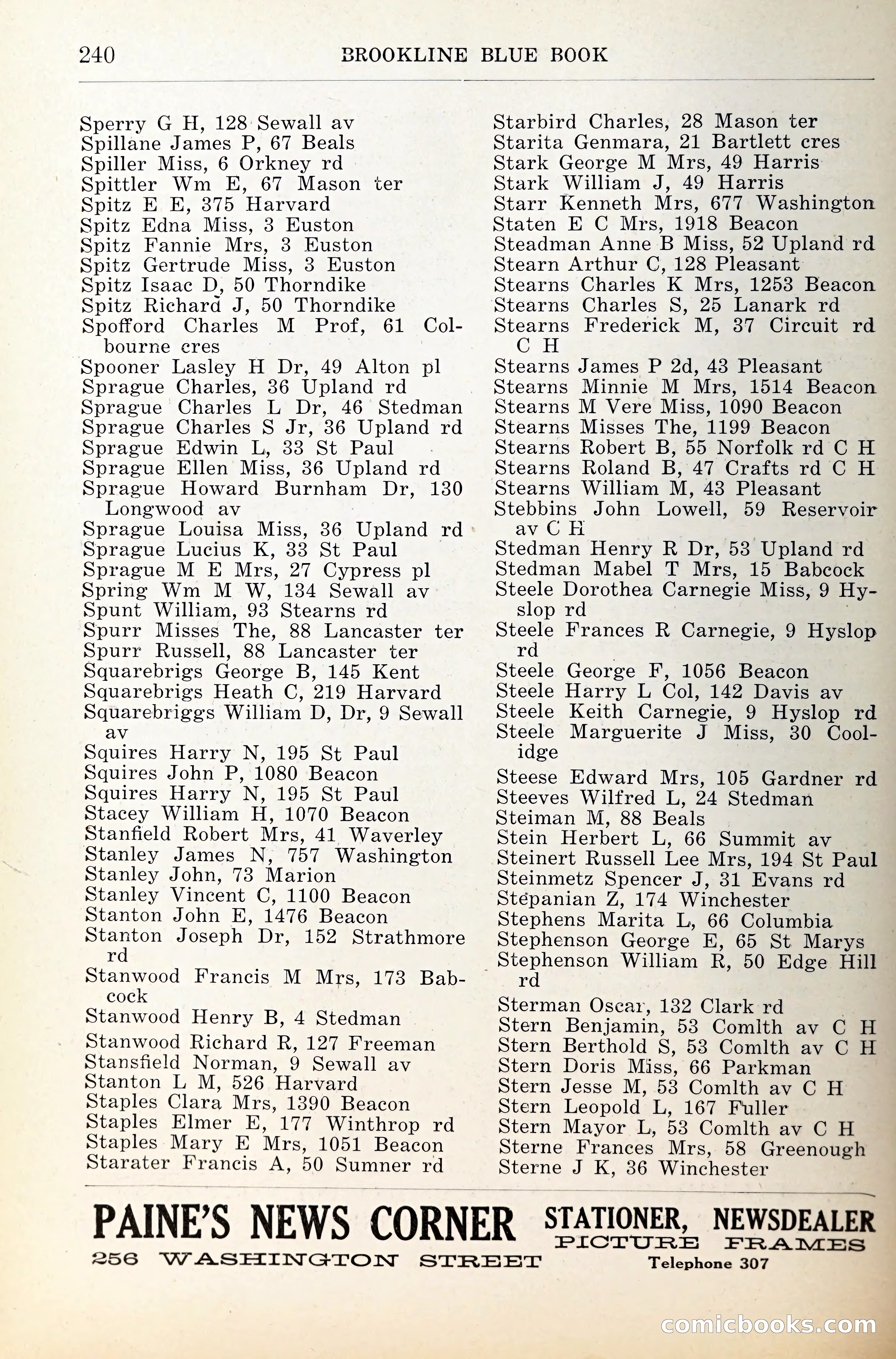 Blue Book of Brookline — page 281 of 341