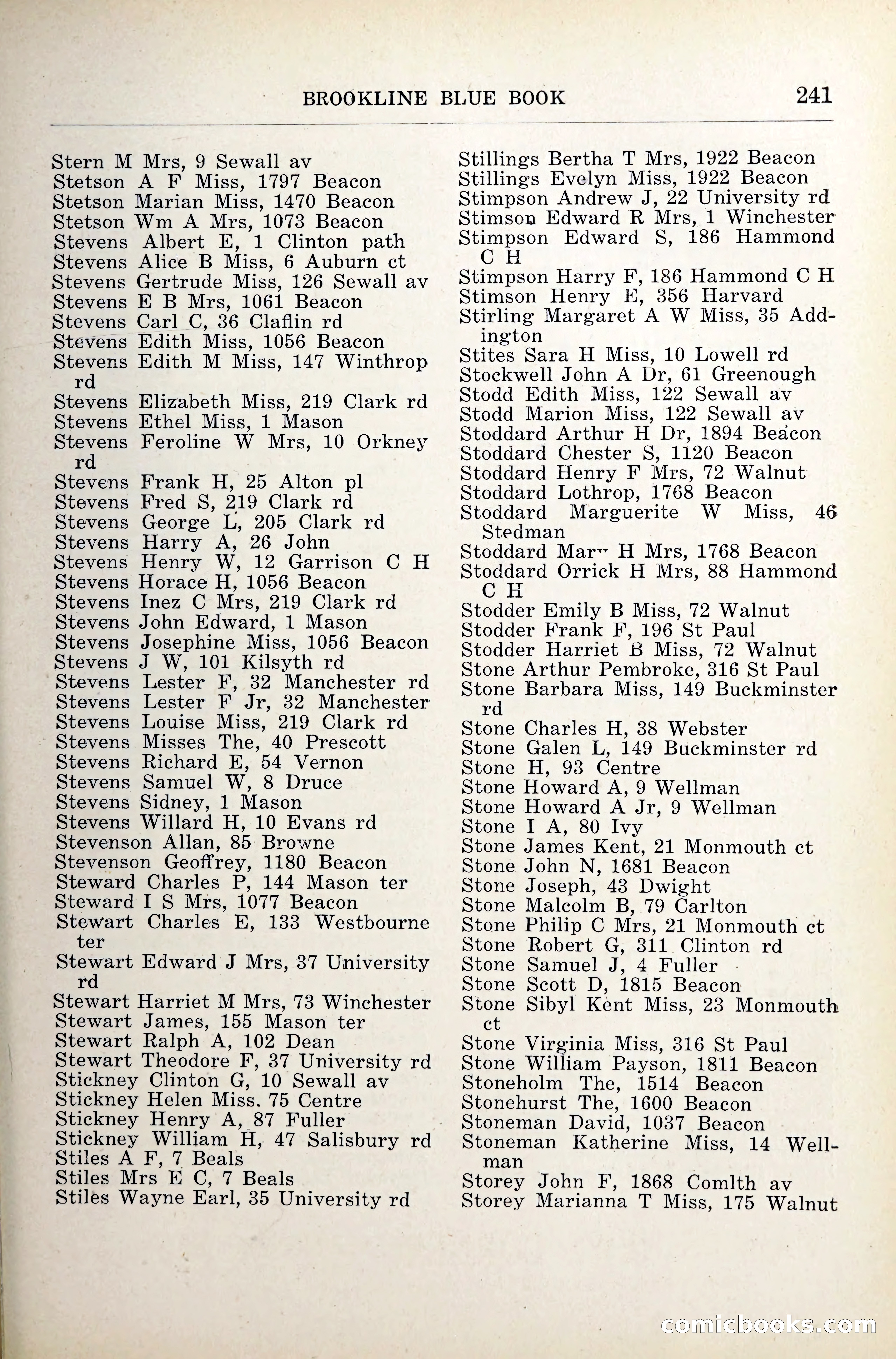 Blue Book of Brookline — page 282 of 341