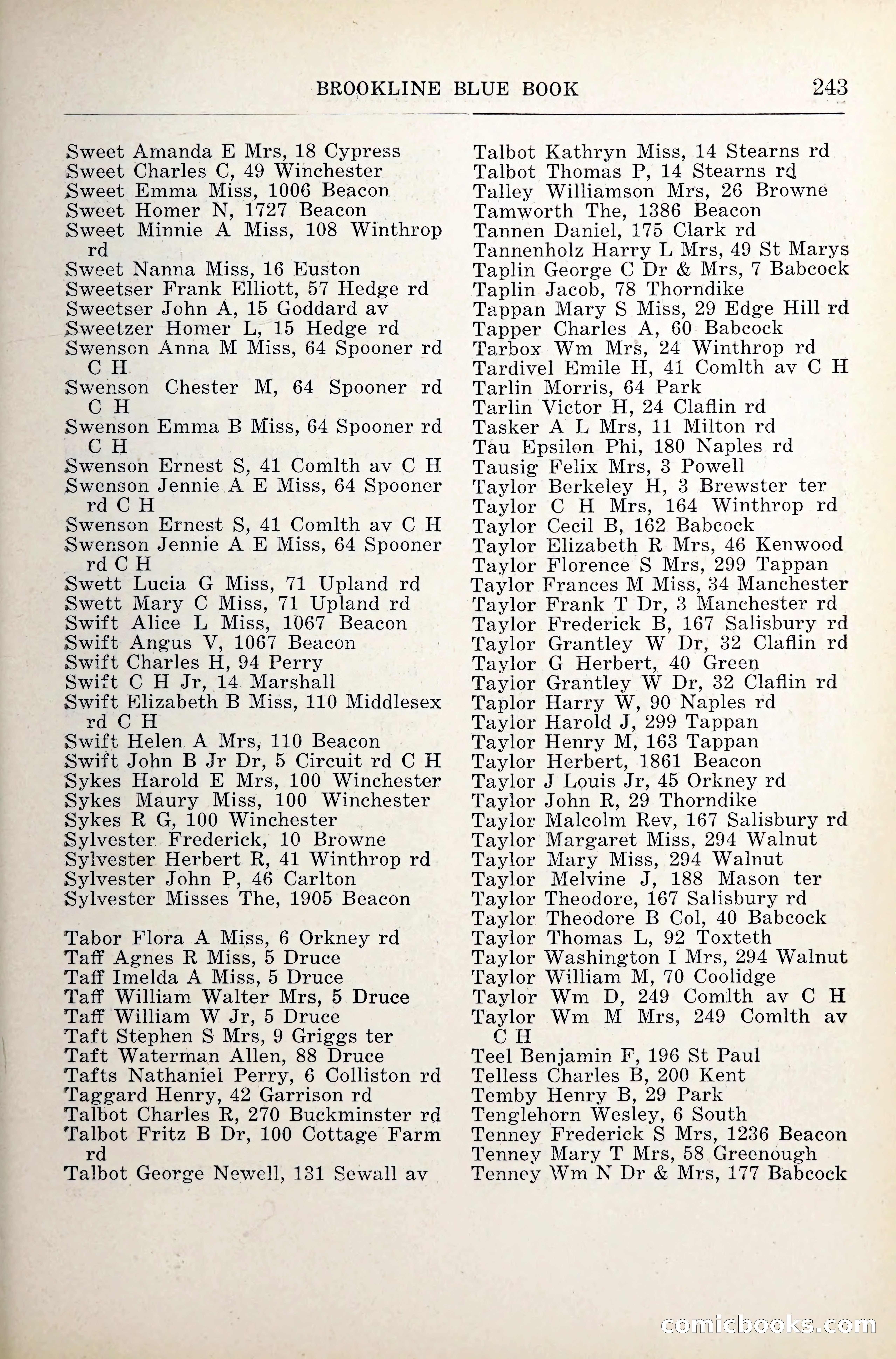 Blue Book of Brookline — page 284 of 341