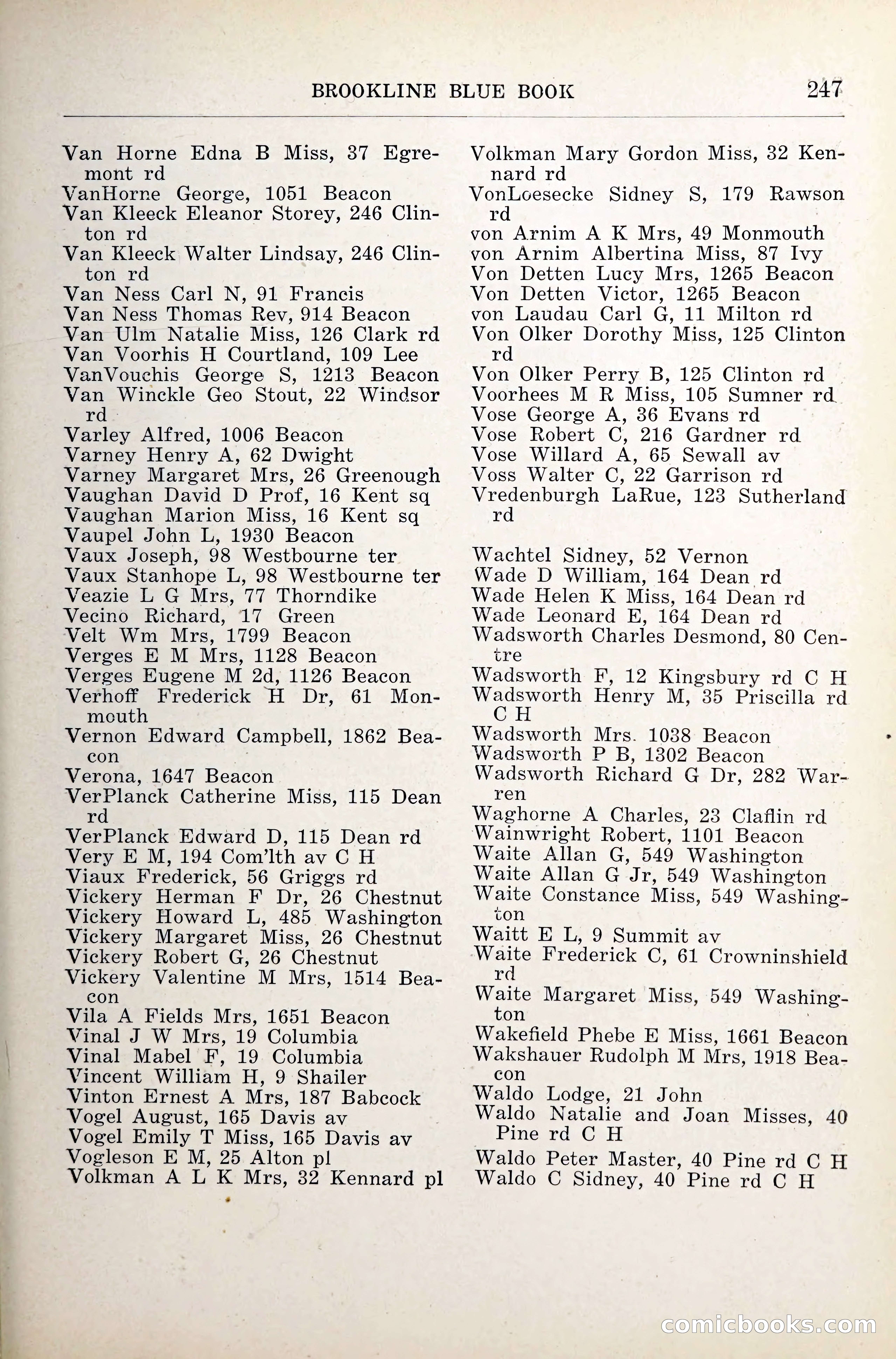 Blue Book of Brookline — page 288 of 341