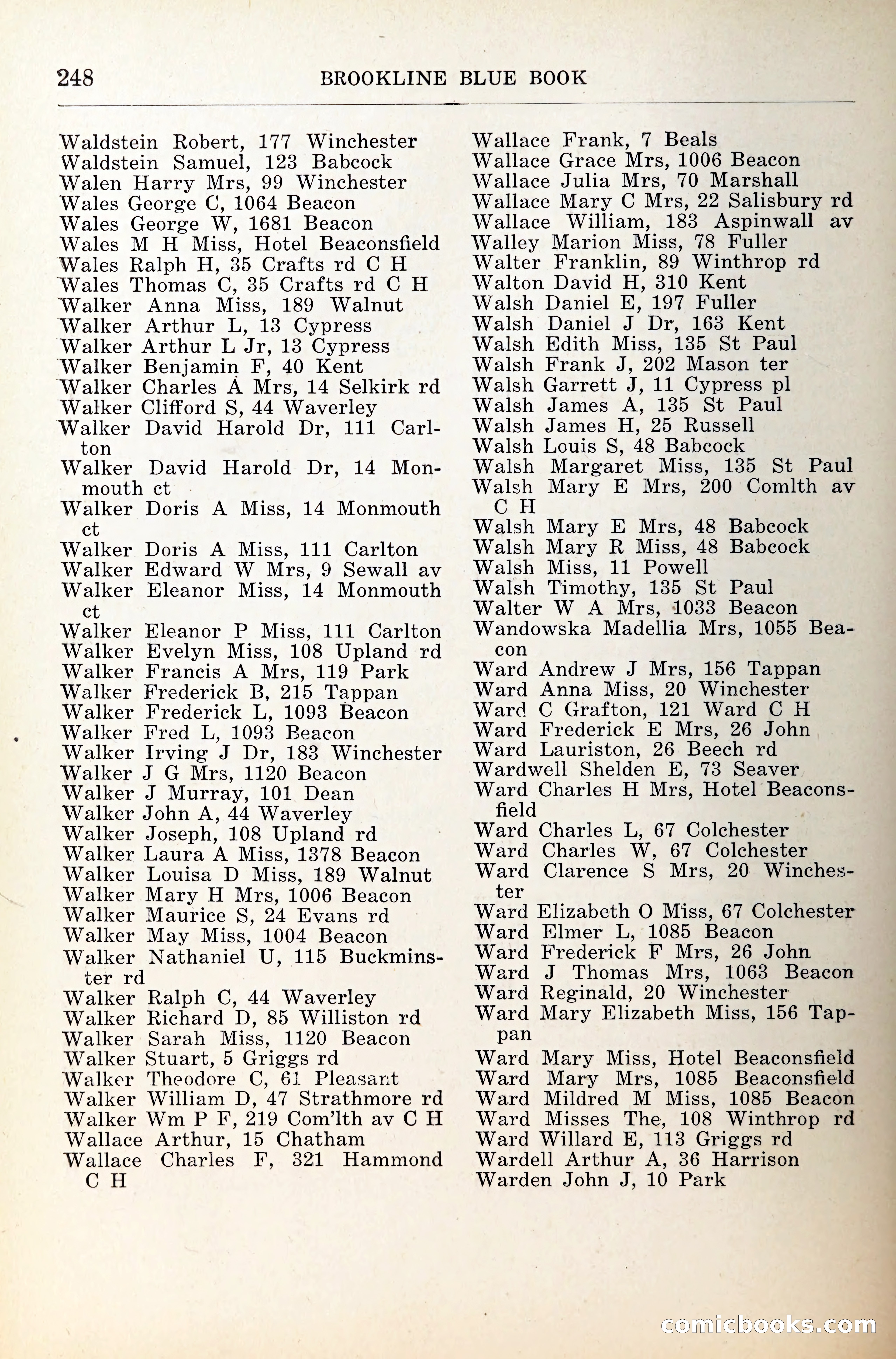 Blue Book of Brookline — page 289 of 341