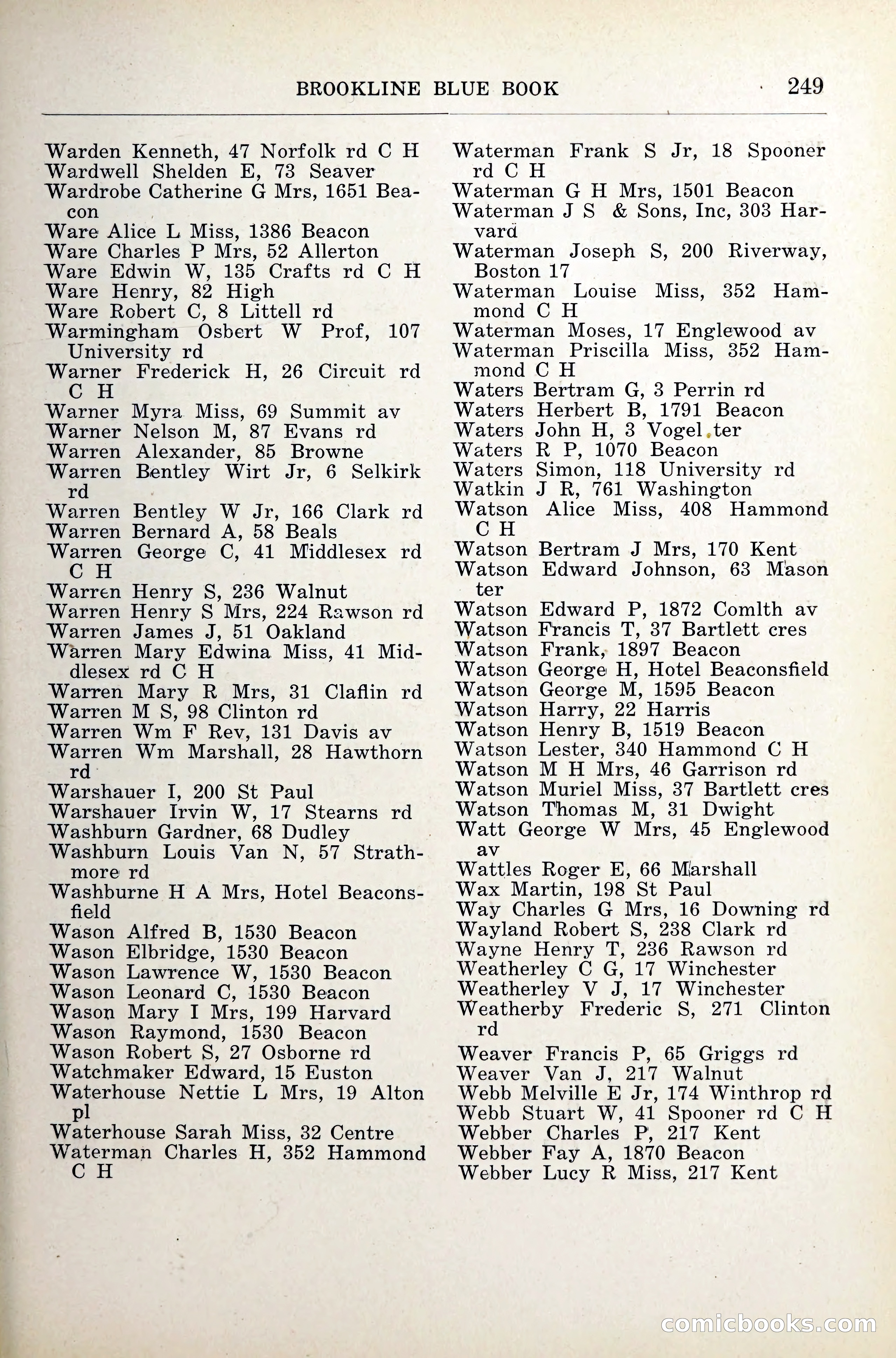 Blue Book of Brookline — page 290 of 341