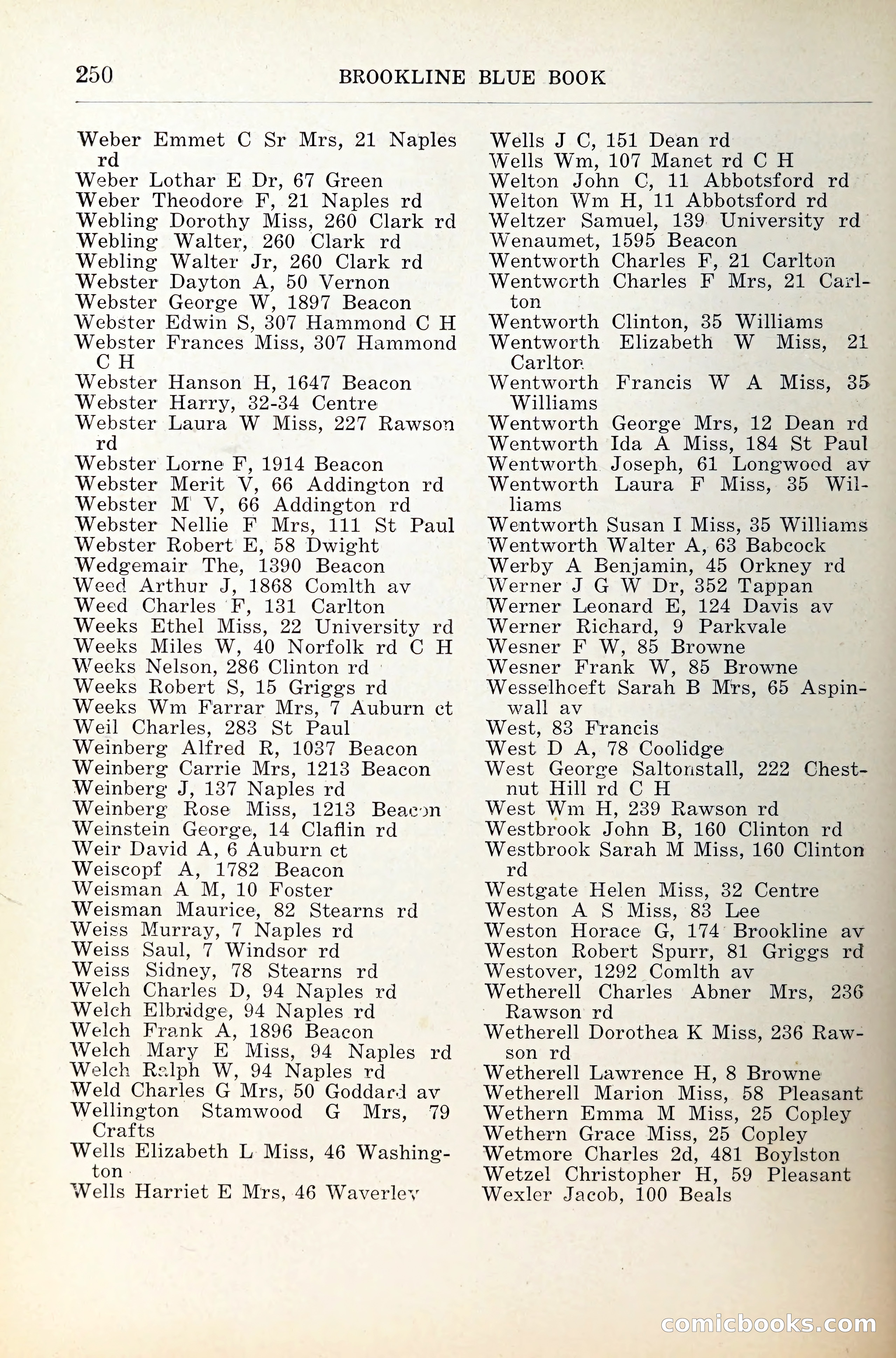 Blue Book of Brookline — page 291 of 341