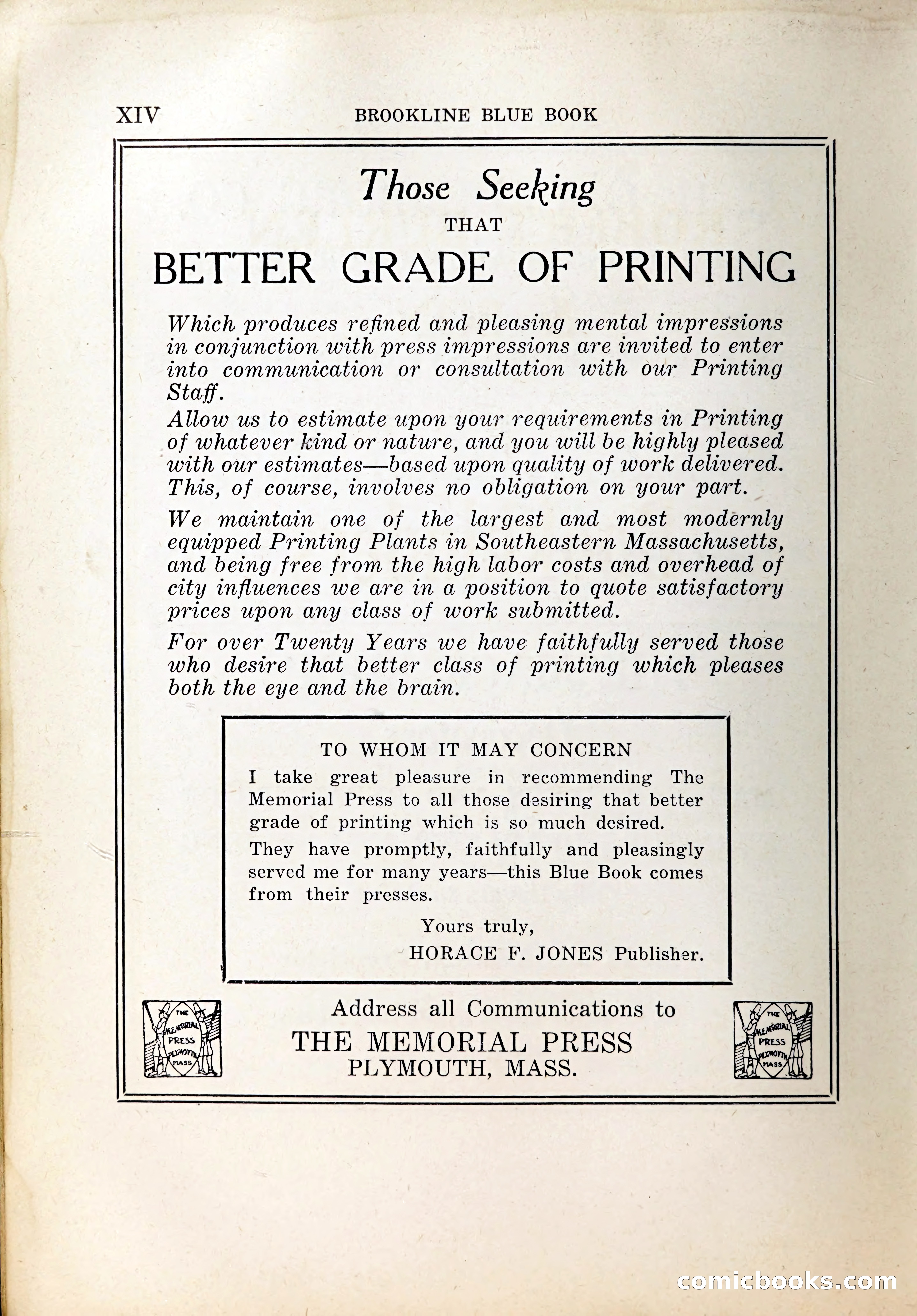 Blue Book of Brookline, 1926 — page 15 of 327