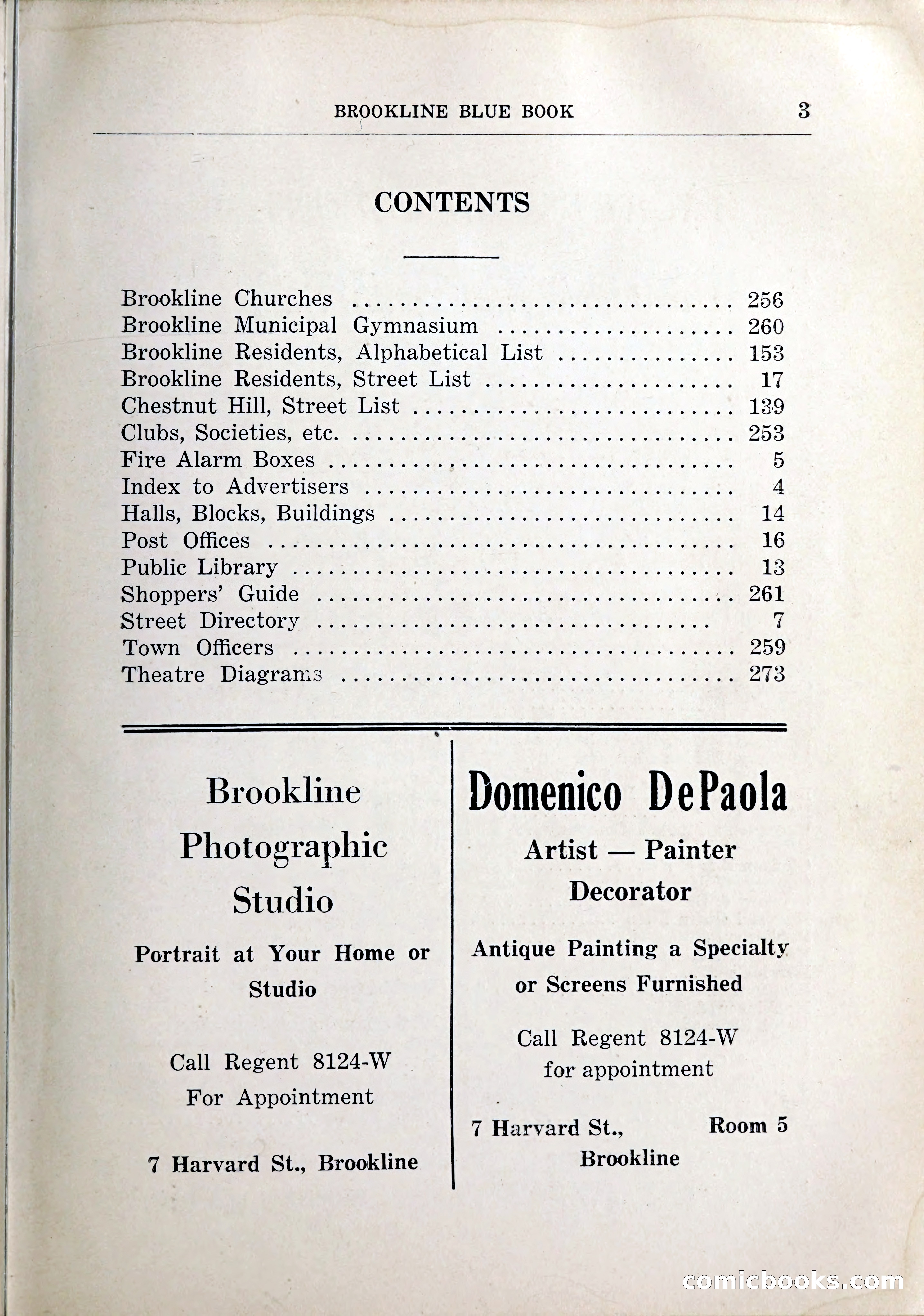 Blue Book of Brookline, 1926 — page 20 of 327