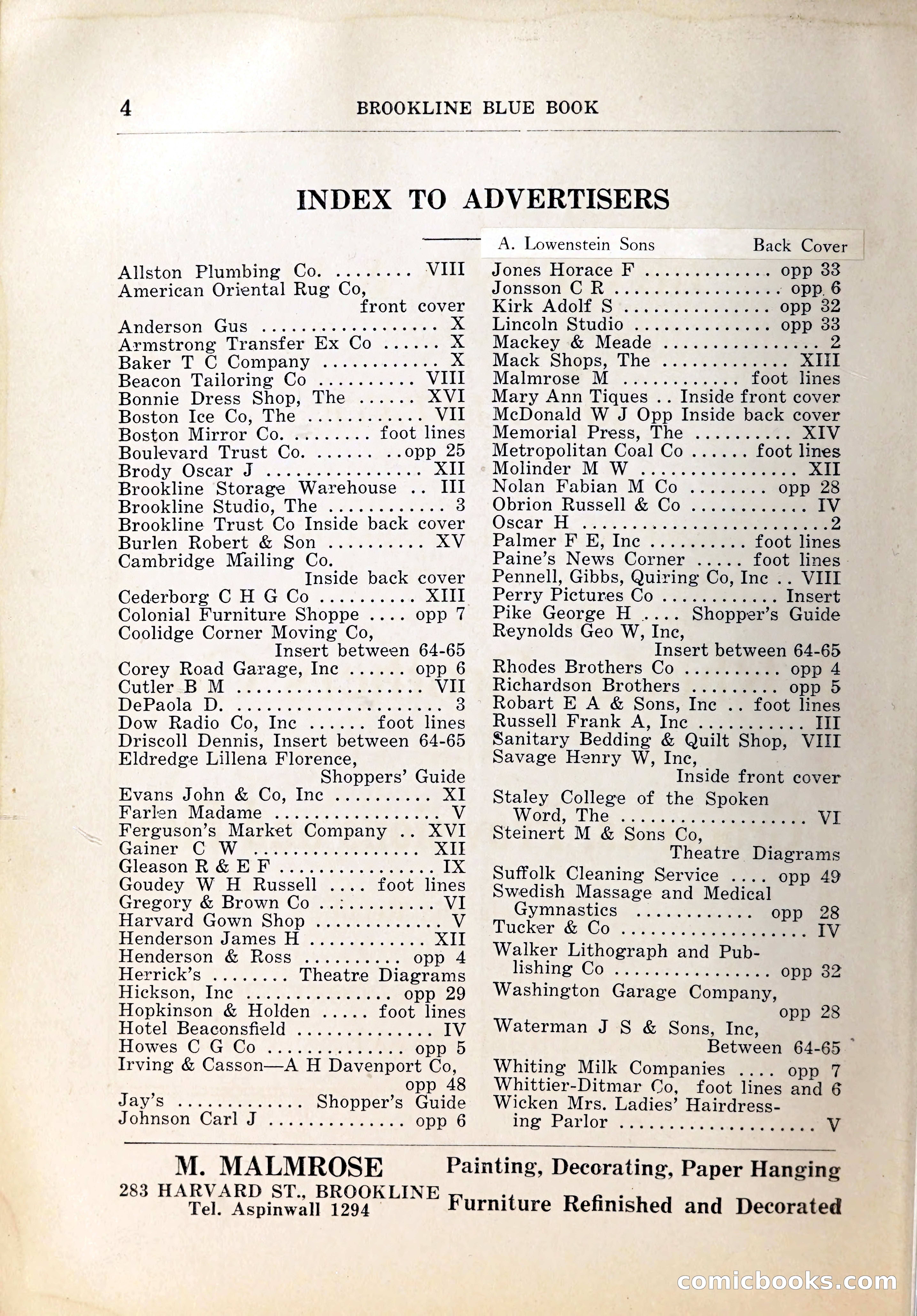 Blue Book of Brookline, 1926 — page 21 of 327