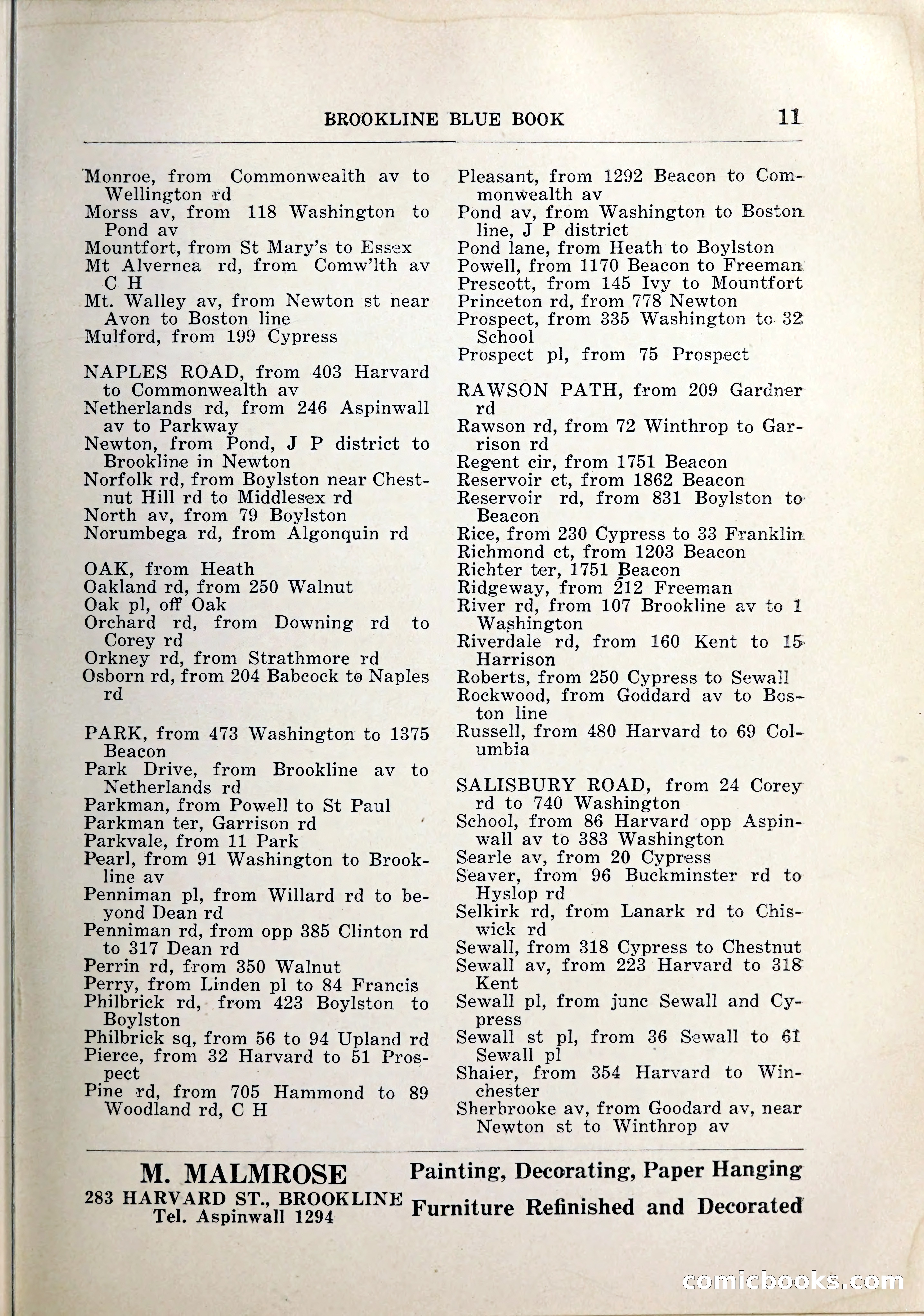 Blue Book of Brookline, 1926 — page 32 of 327