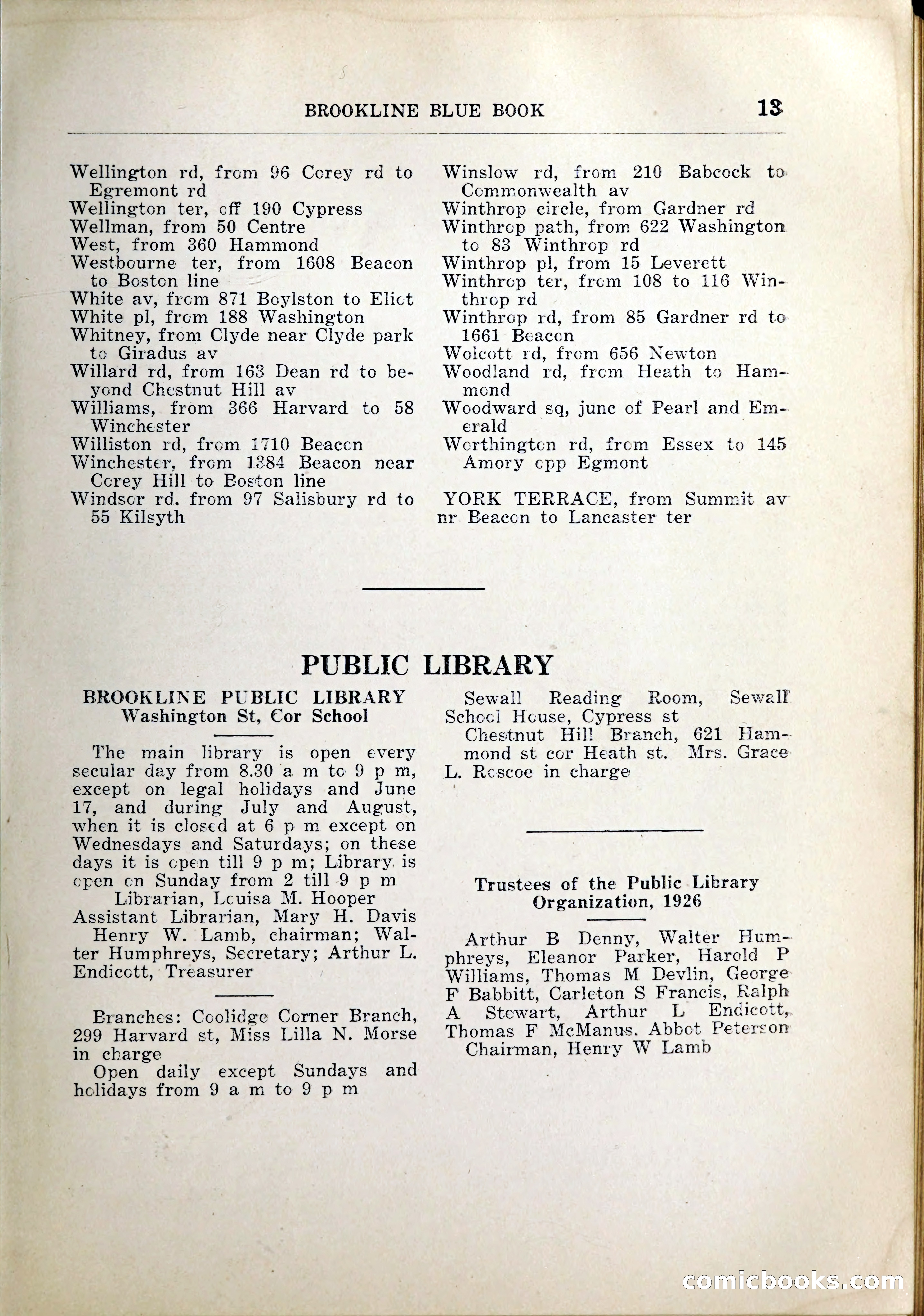 Blue Book of Brookline, 1926 — page 34 of 327
