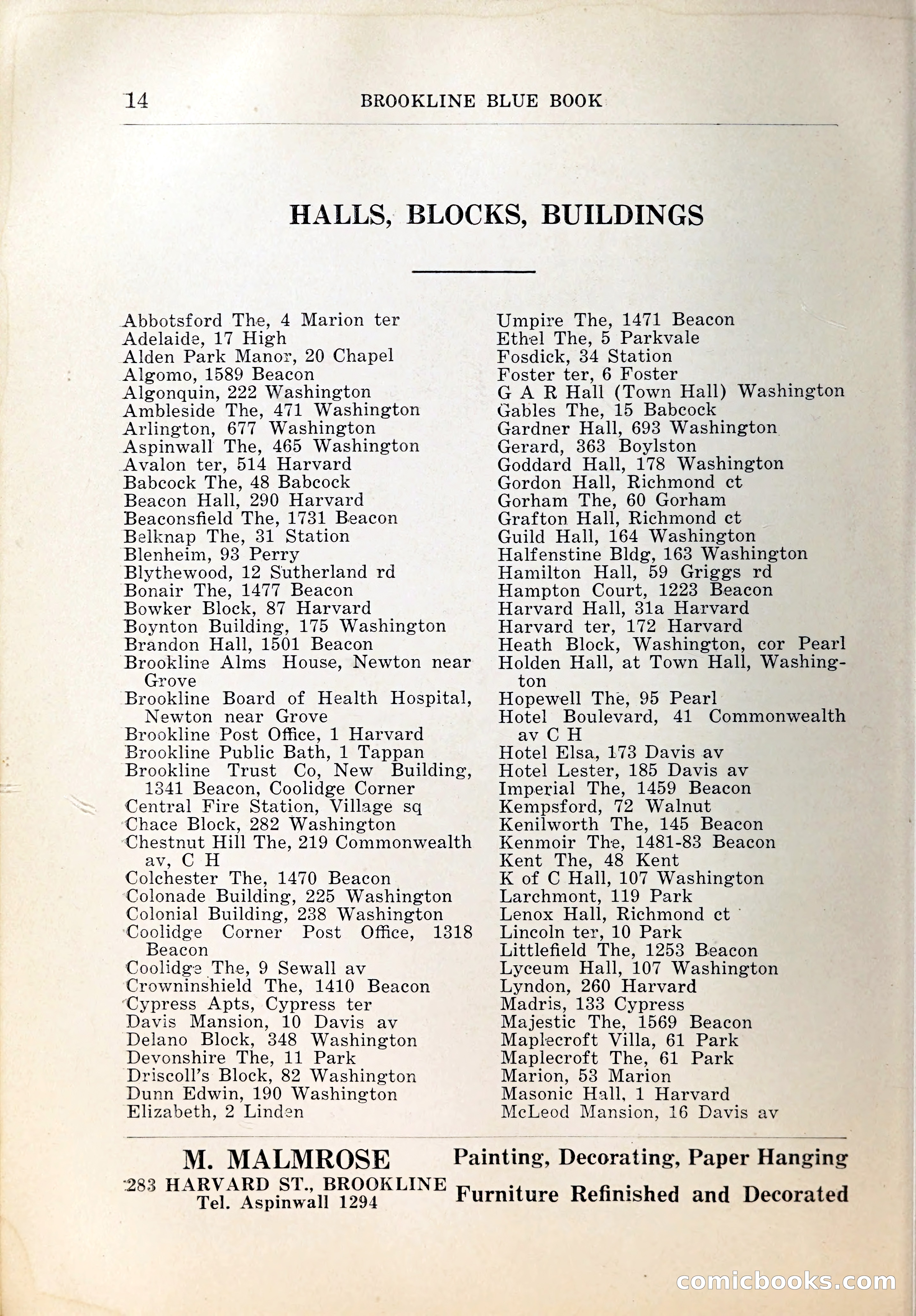 Blue Book of Brookline, 1926 — page 35 of 327