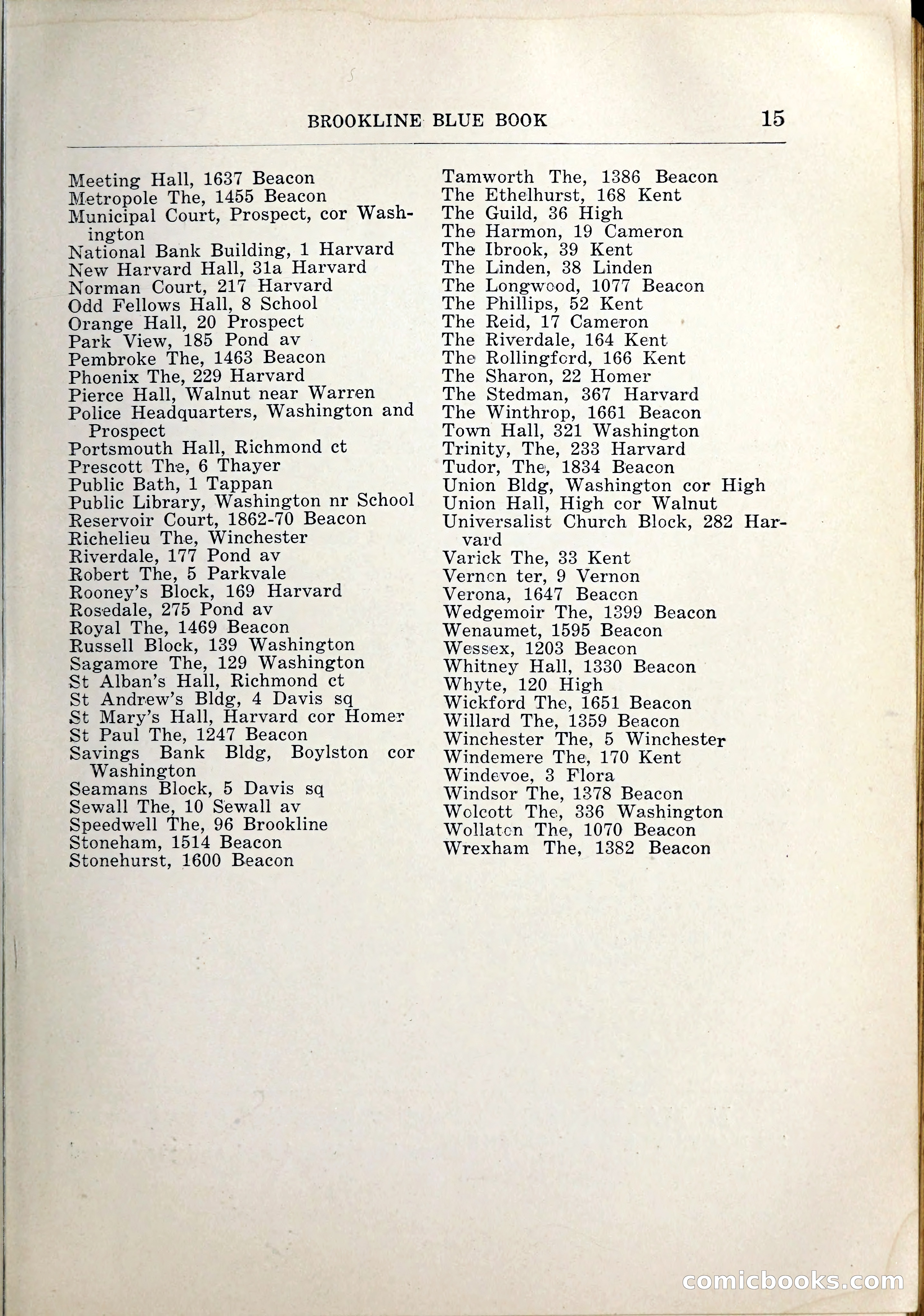 Blue Book of Brookline, 1926 — page 36 of 327