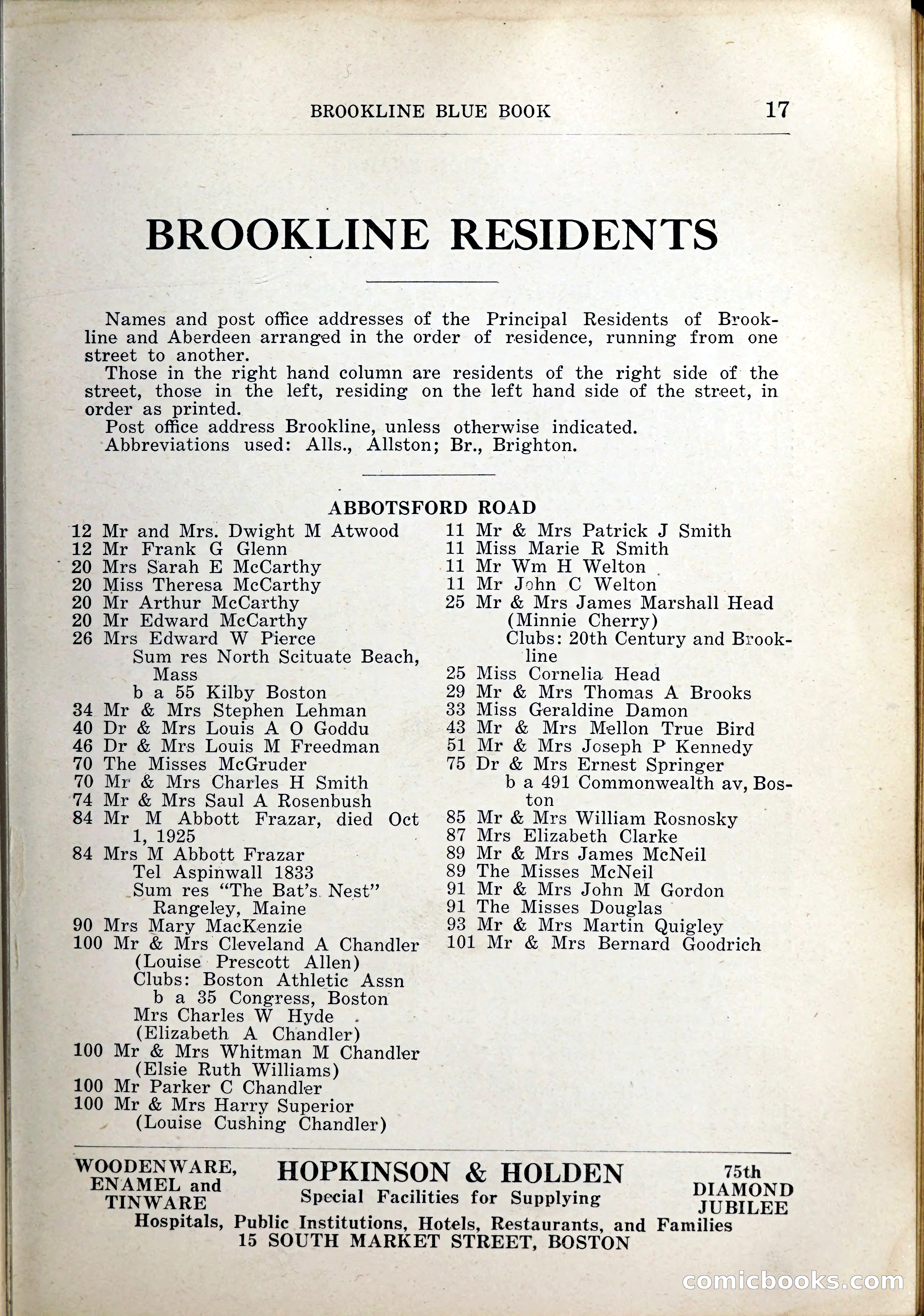 Blue Book of Brookline, 1926 — page 38 of 327