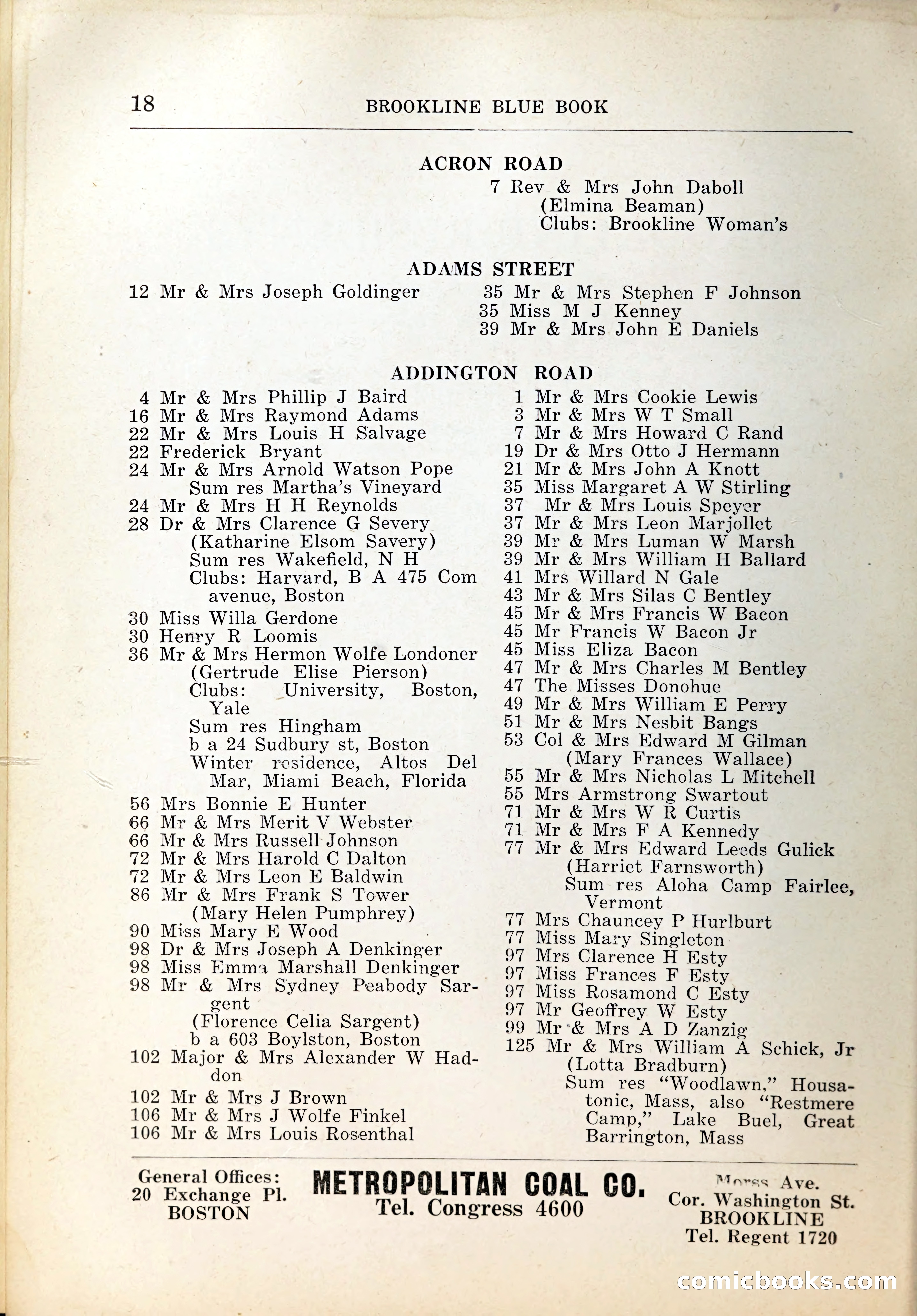 Blue Book of Brookline, 1926 — page 39 of 327