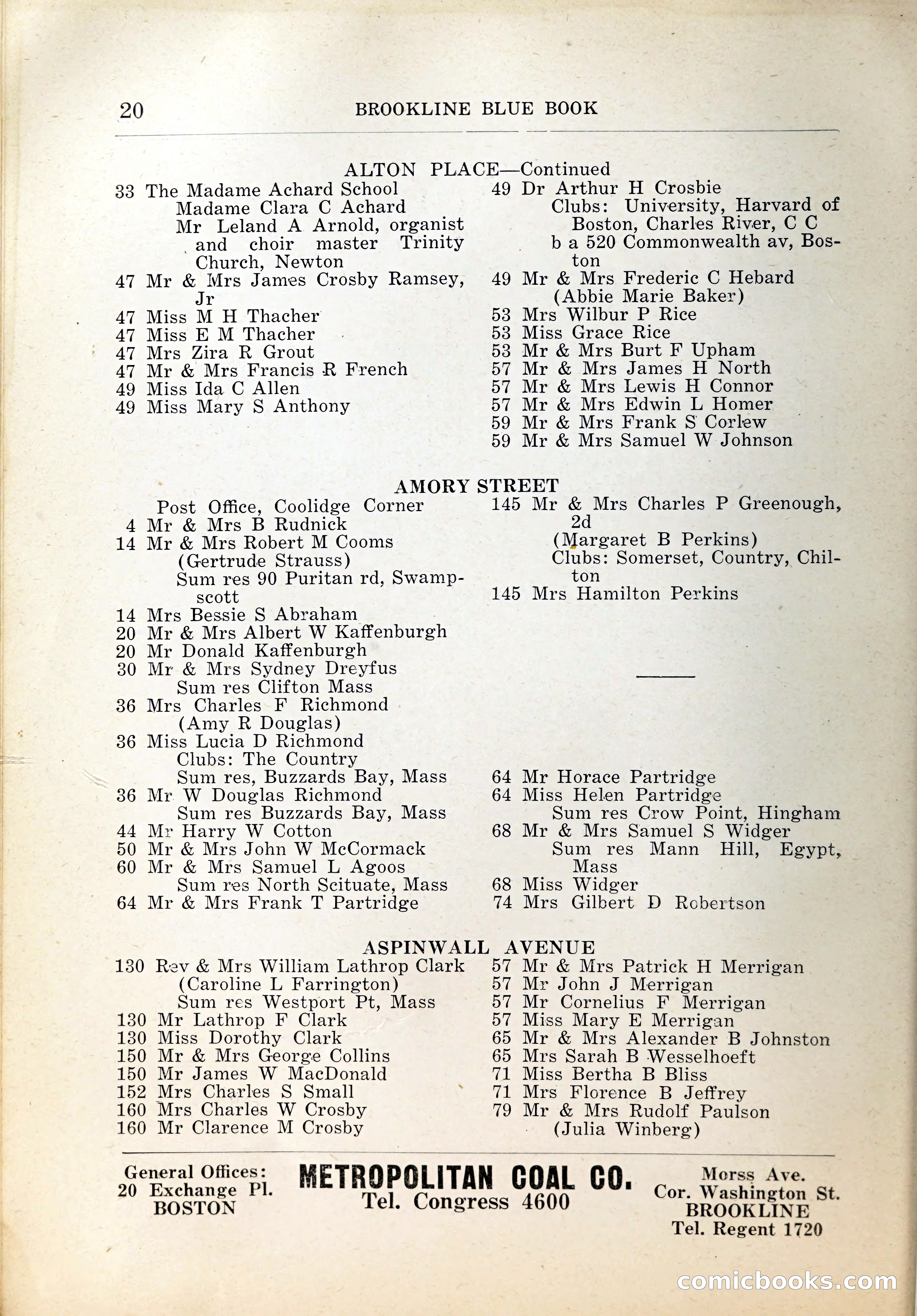 Blue Book of Brookline, 1926 — page 41 of 327