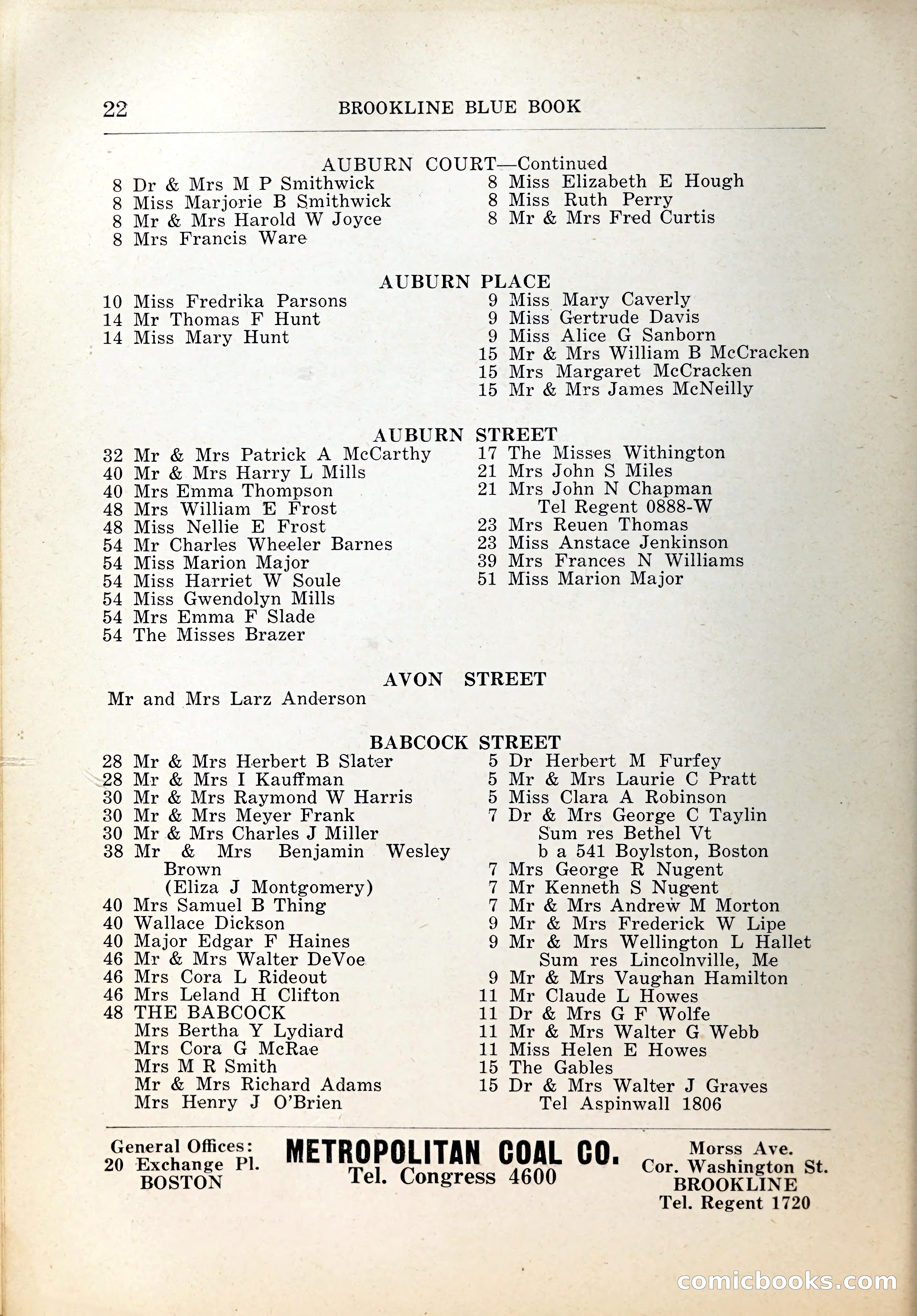 Blue Book of Brookline, 1926 — page 43 of 327