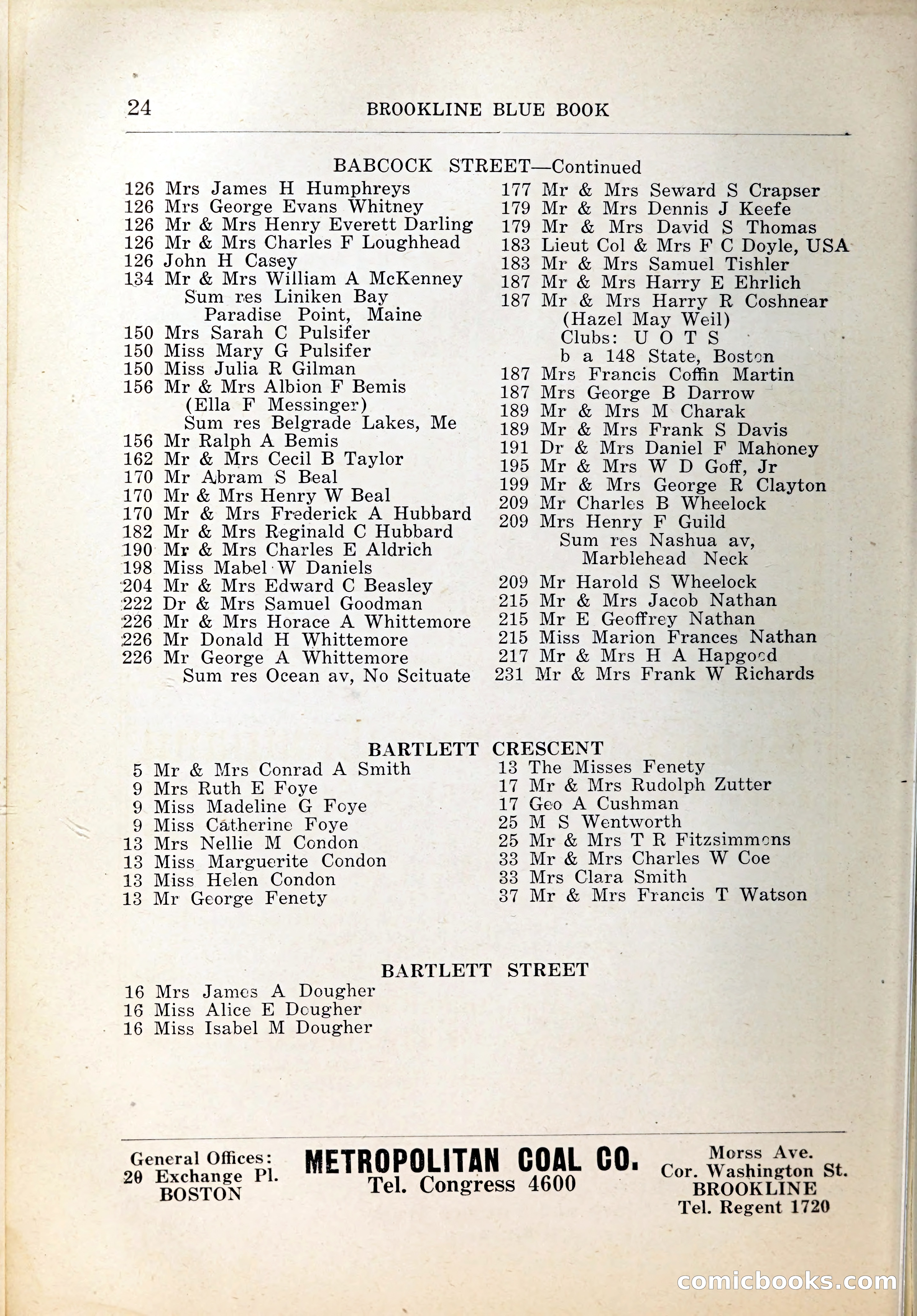 Blue Book of Brookline, 1926 — page 45 of 327