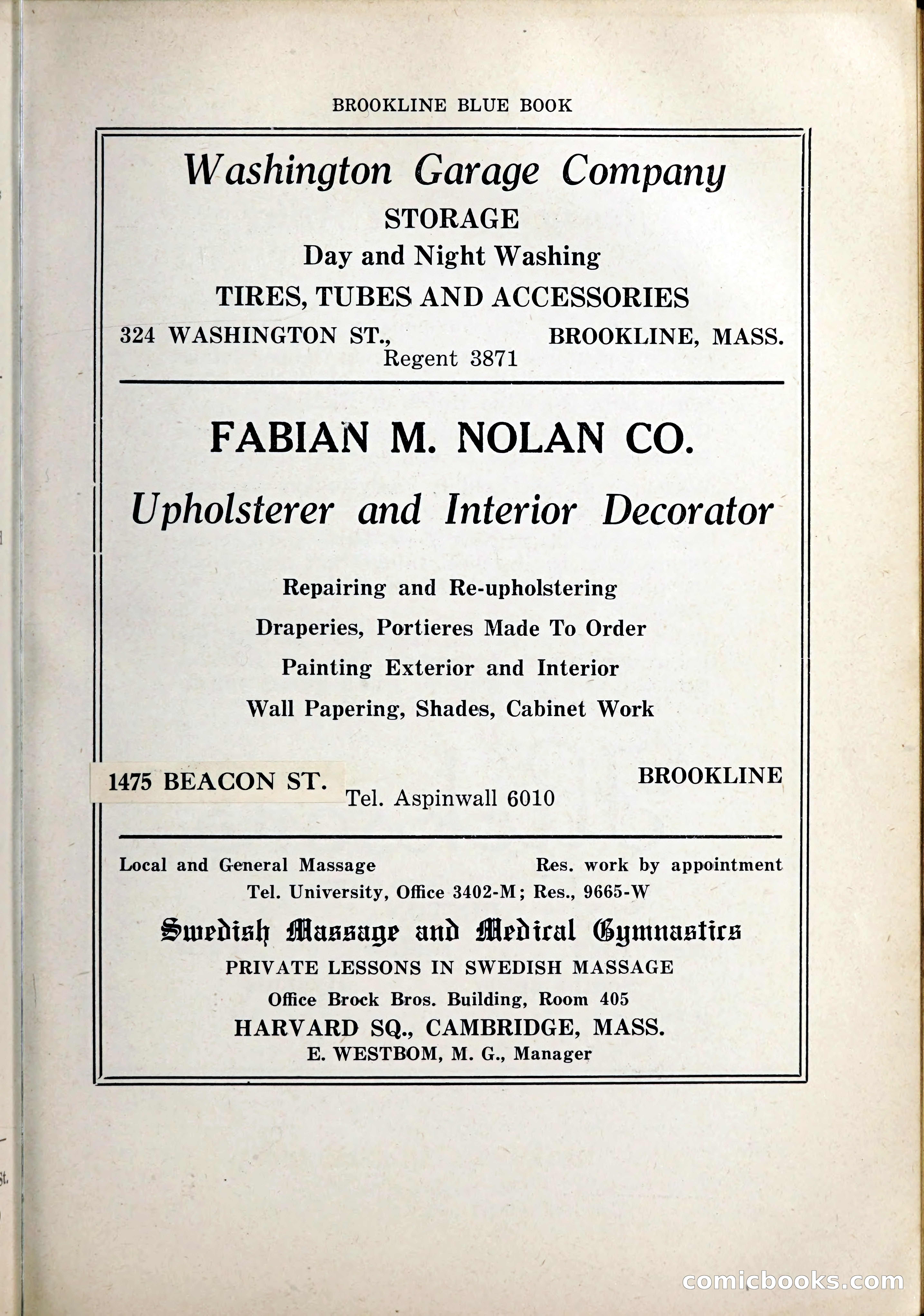 Blue Book of Brookline, 1926 — page 52 of 327