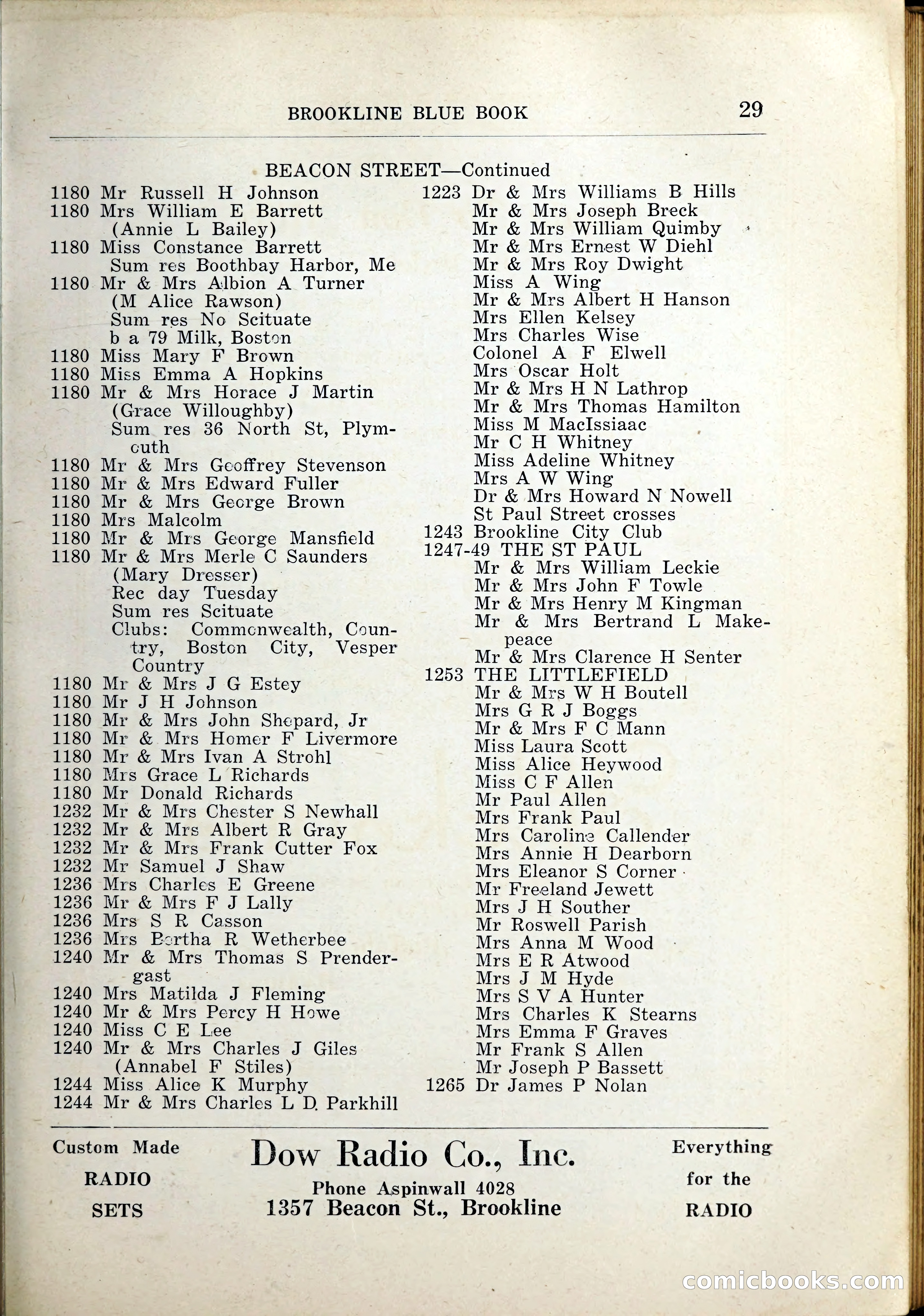 Blue Book of Brookline, 1926 — page 54 of 327