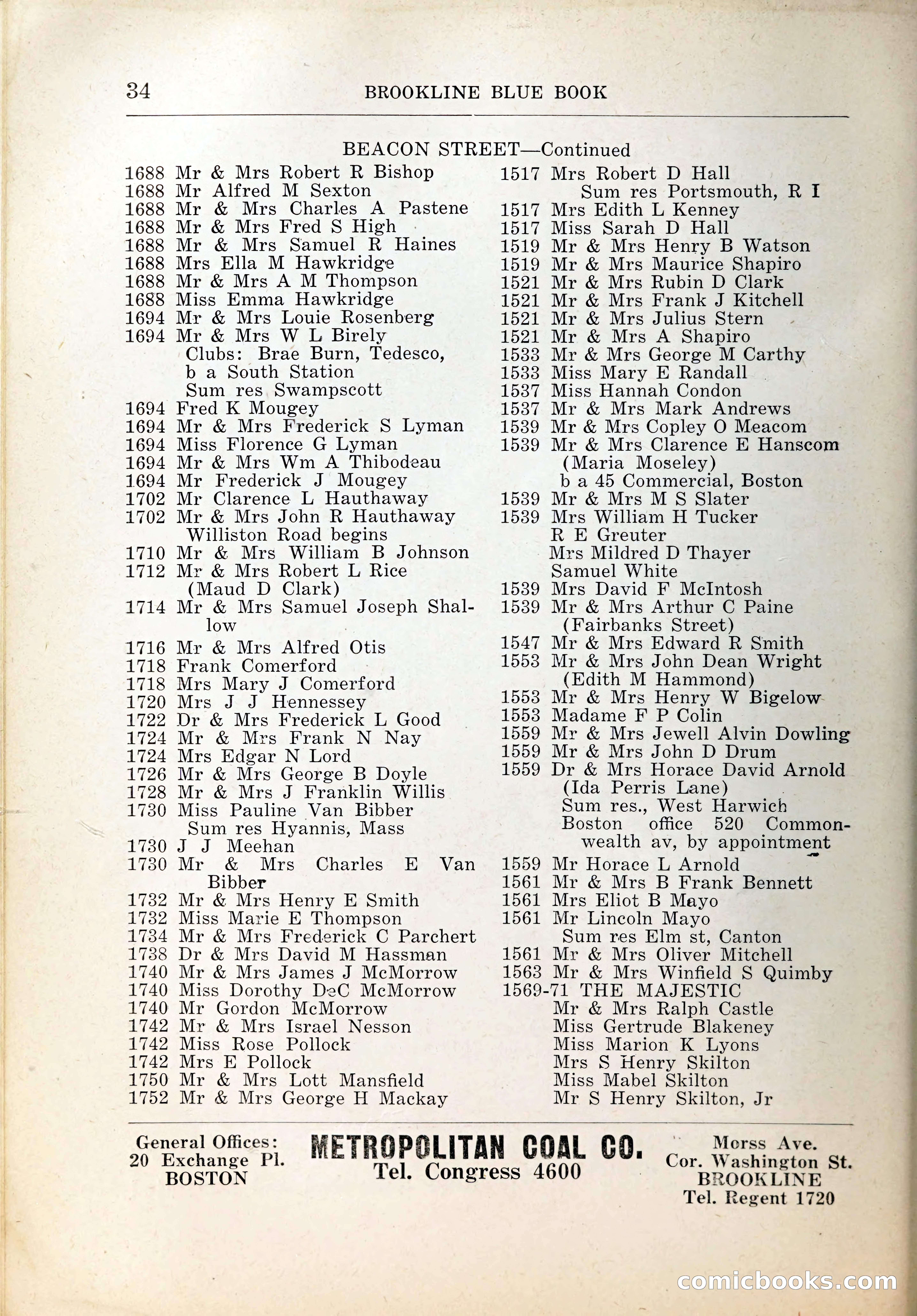 Blue Book of Brookline, 1926 — page 61 of 327
