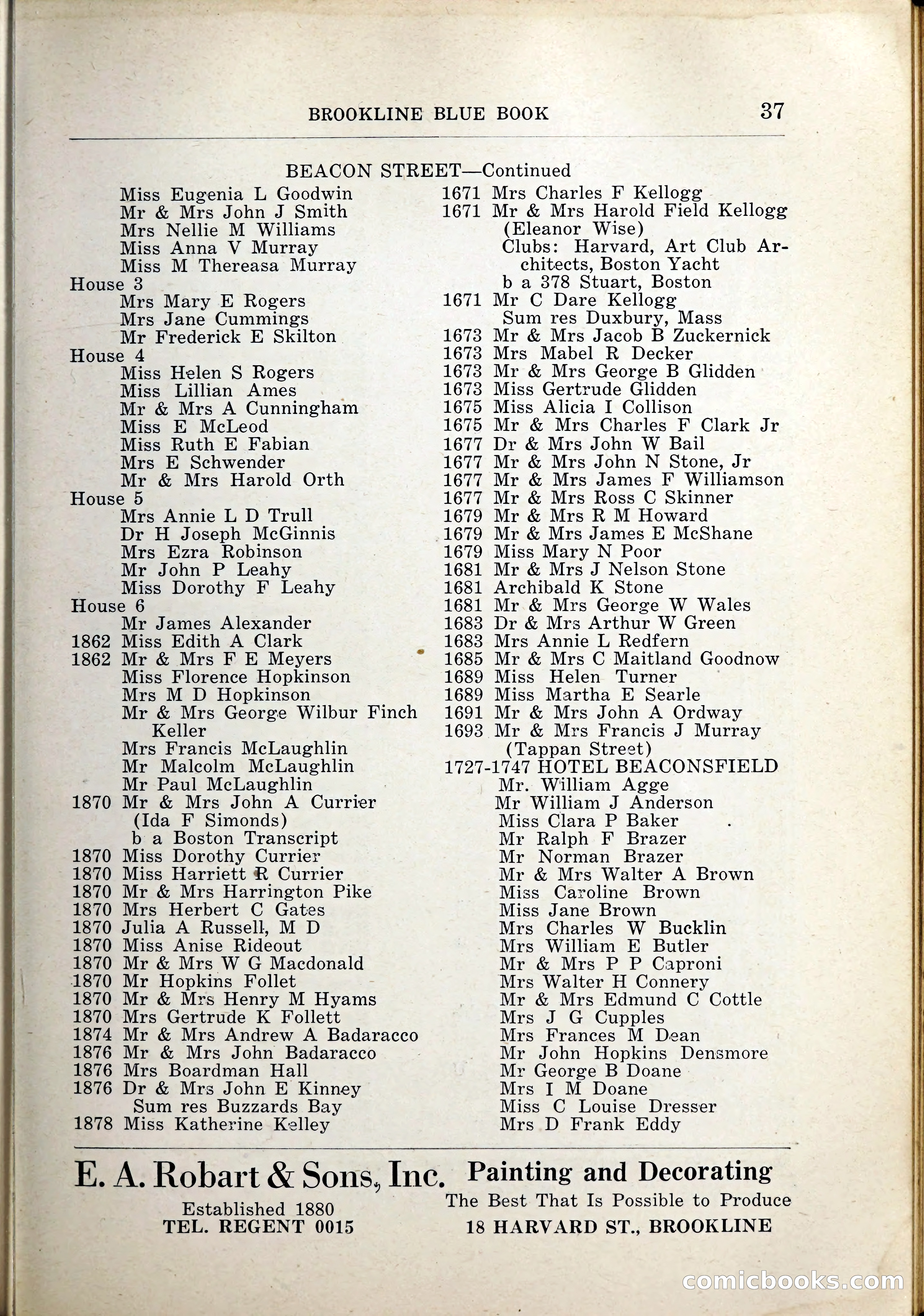 Blue Book of Brookline, 1926 — page 64 of 327