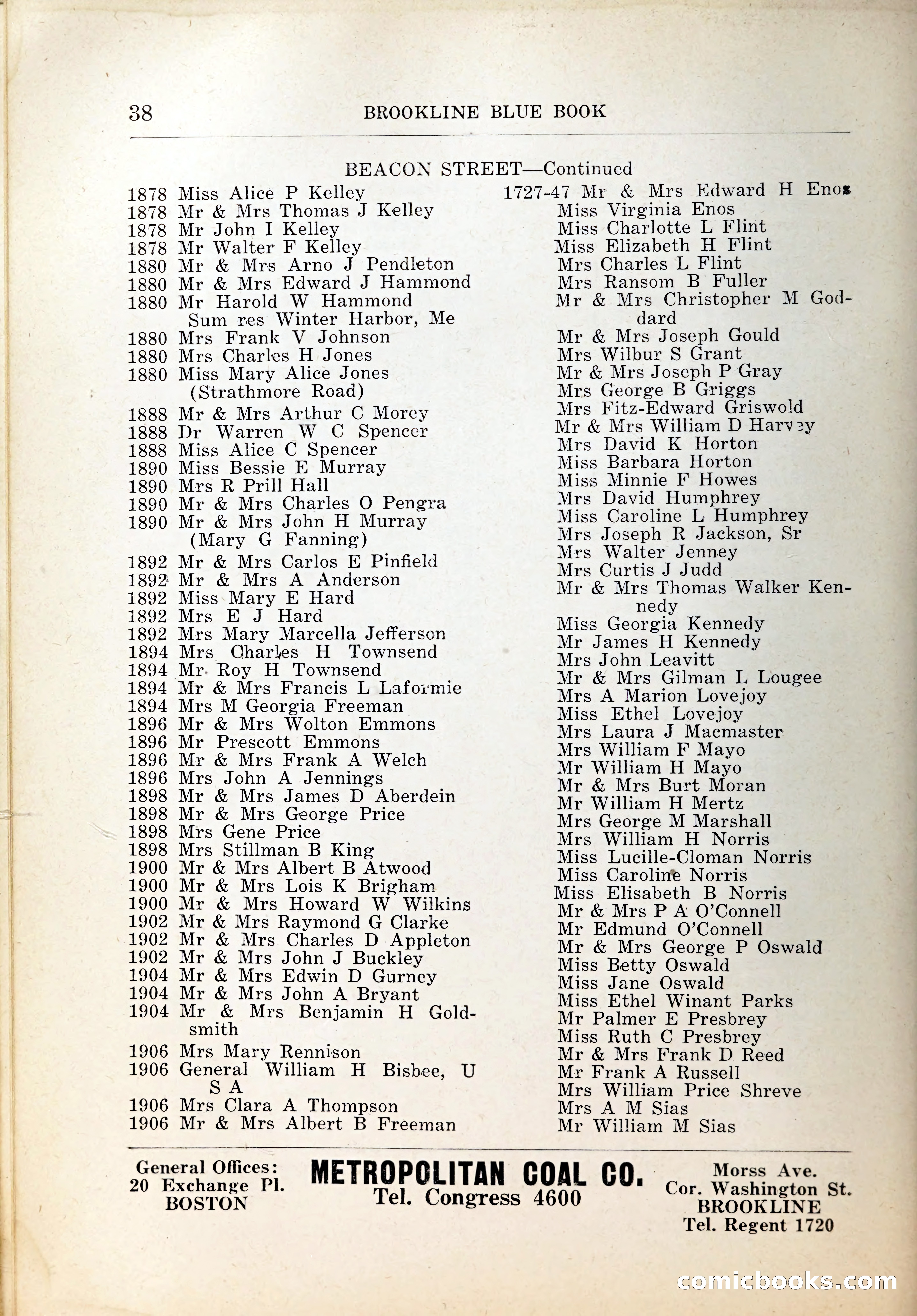 Blue Book of Brookline, 1926 — page 65 of 327