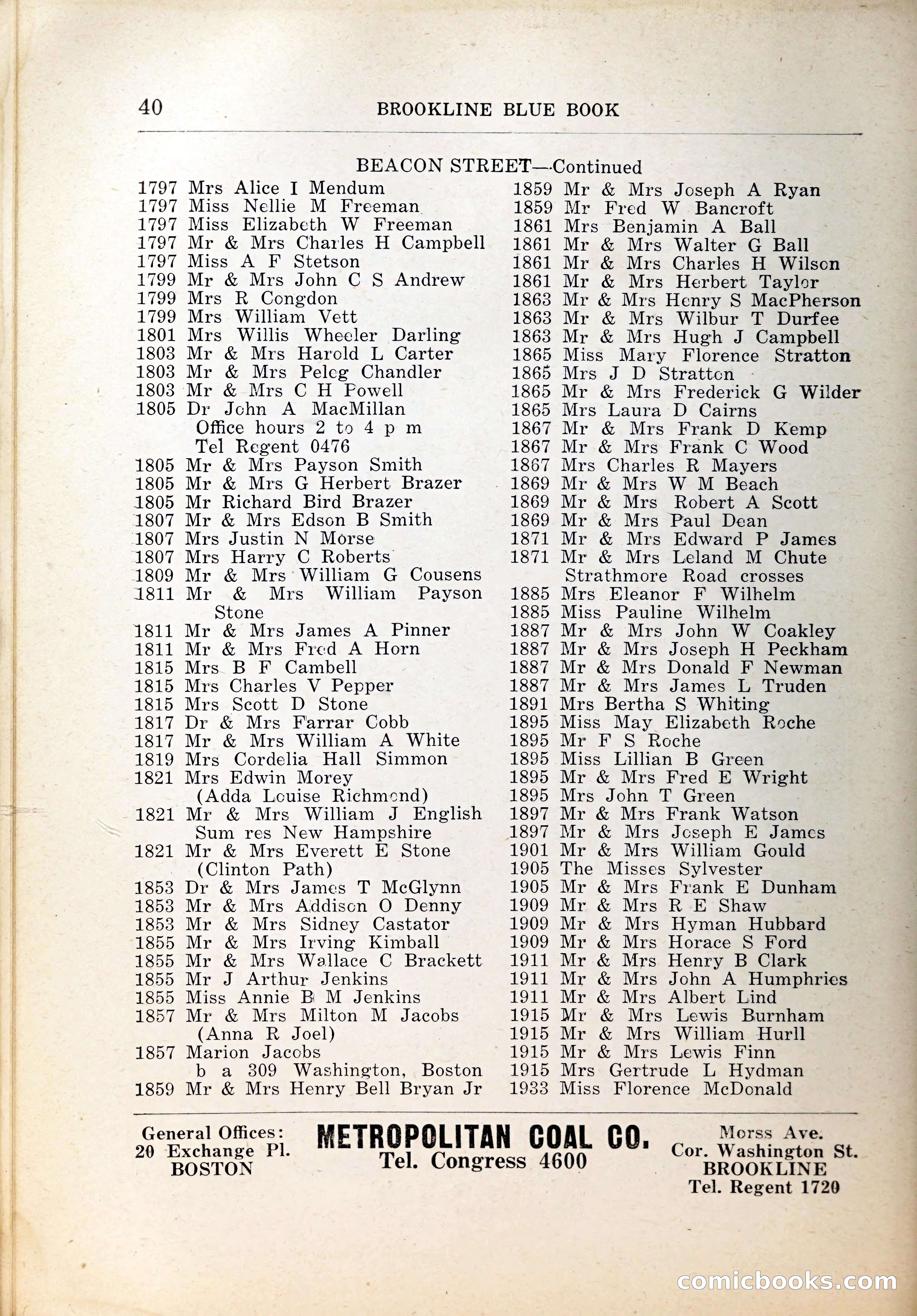 Blue Book of Brookline, 1926 — page 67 of 327