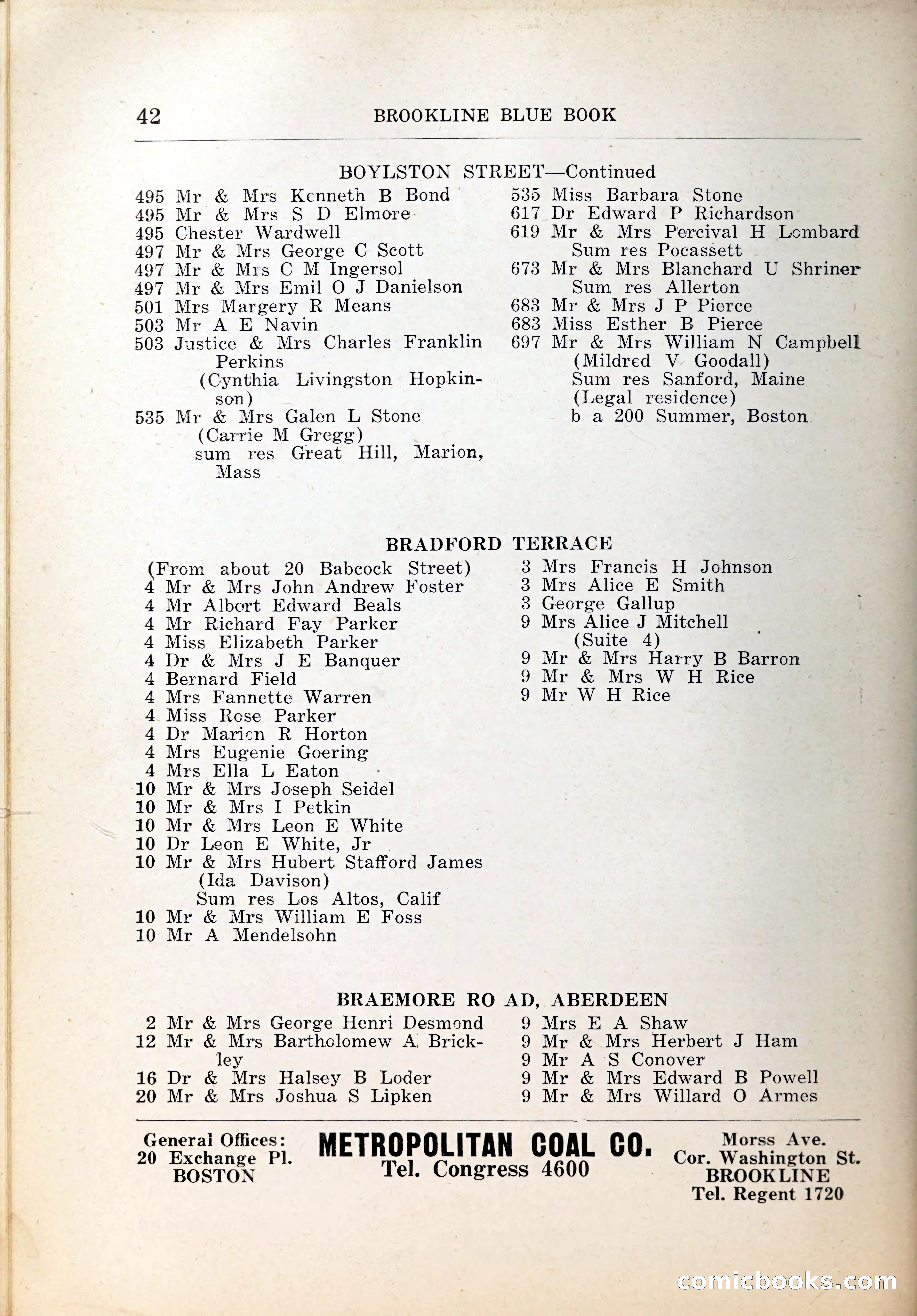 Blue Book of Brookline, 1926 — page 69 of 327
