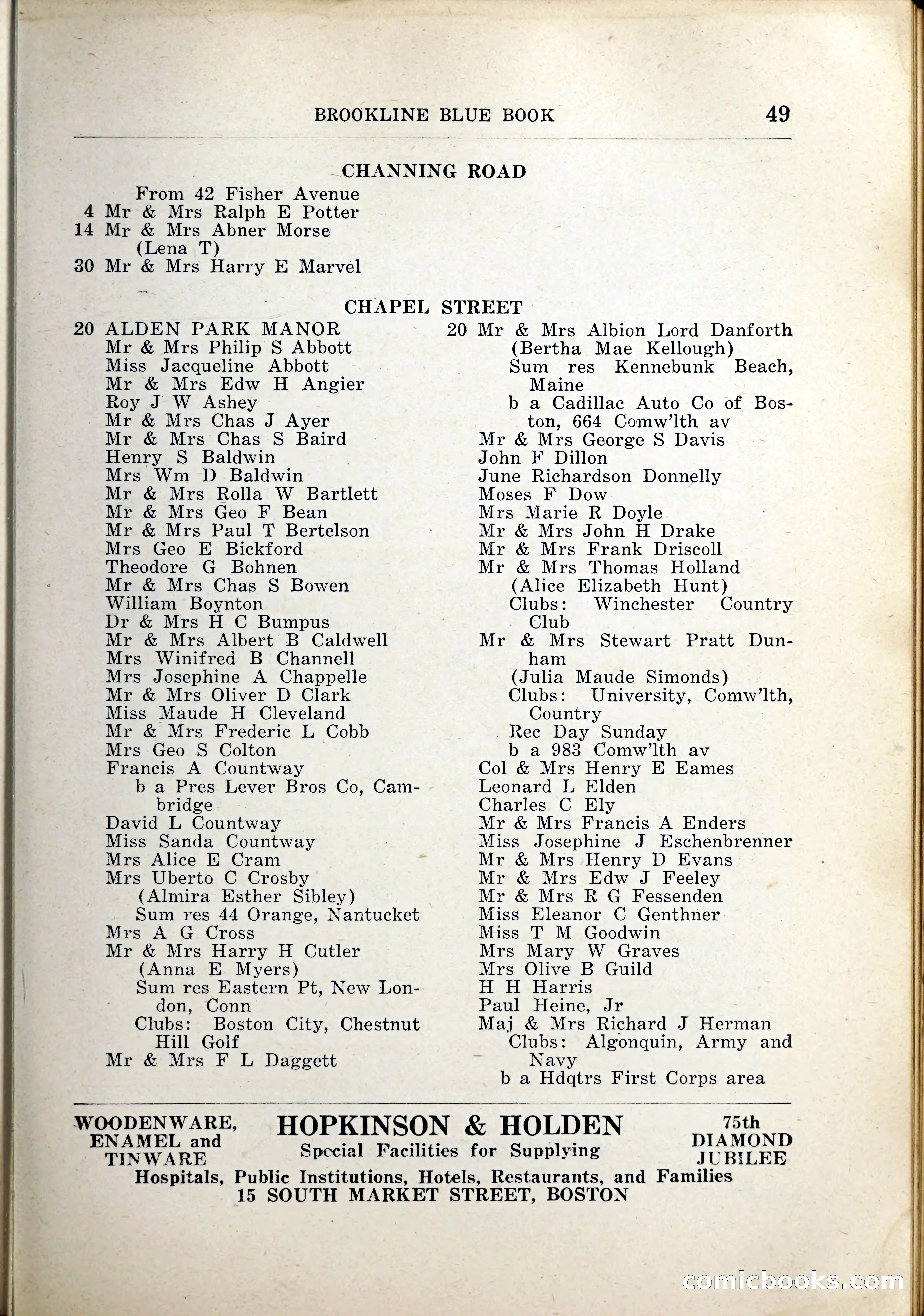 Blue Book of Brookline, 1926 — page 78 of 327