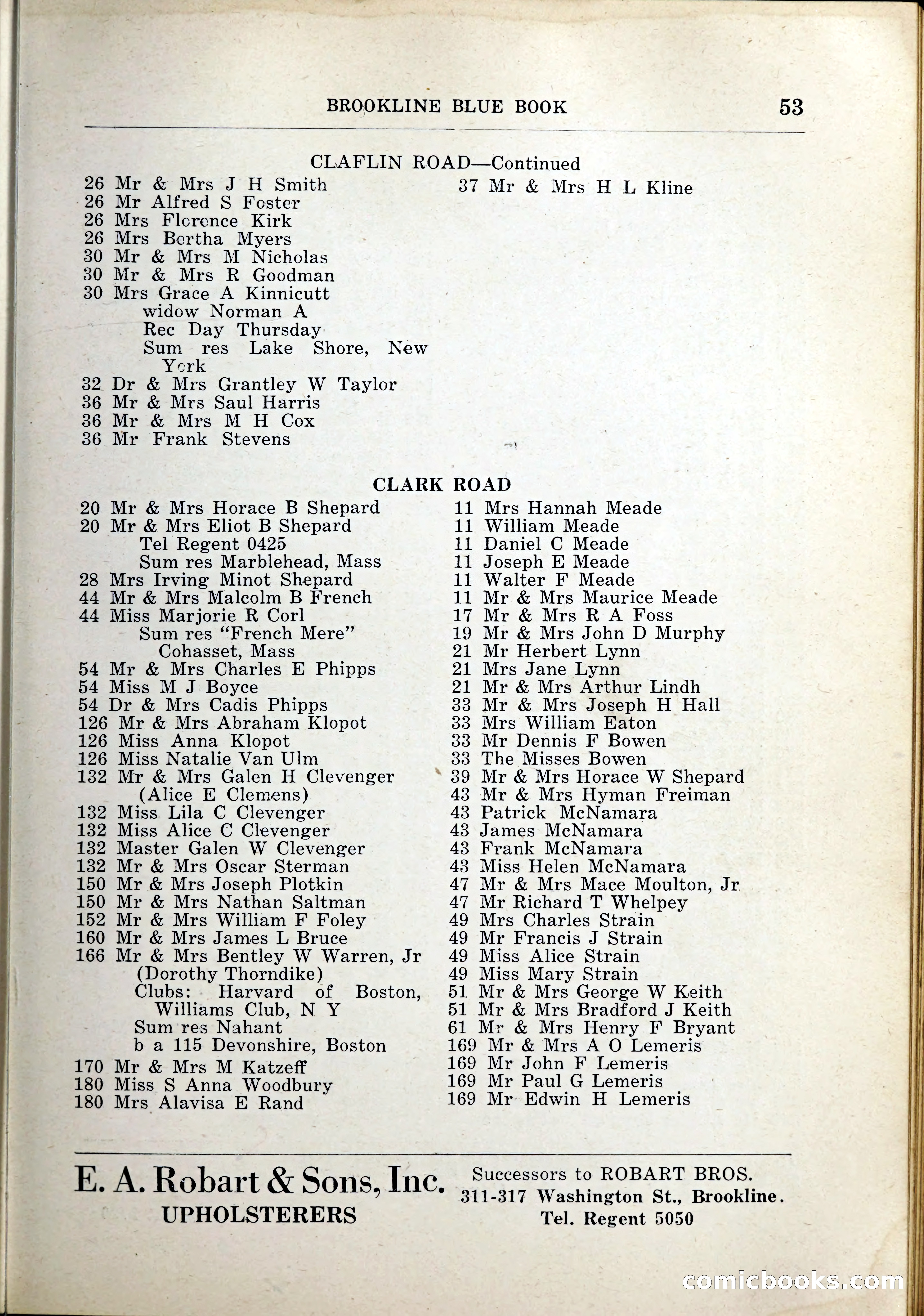 Blue Book of Brookline, 1926 — page 82 of 327