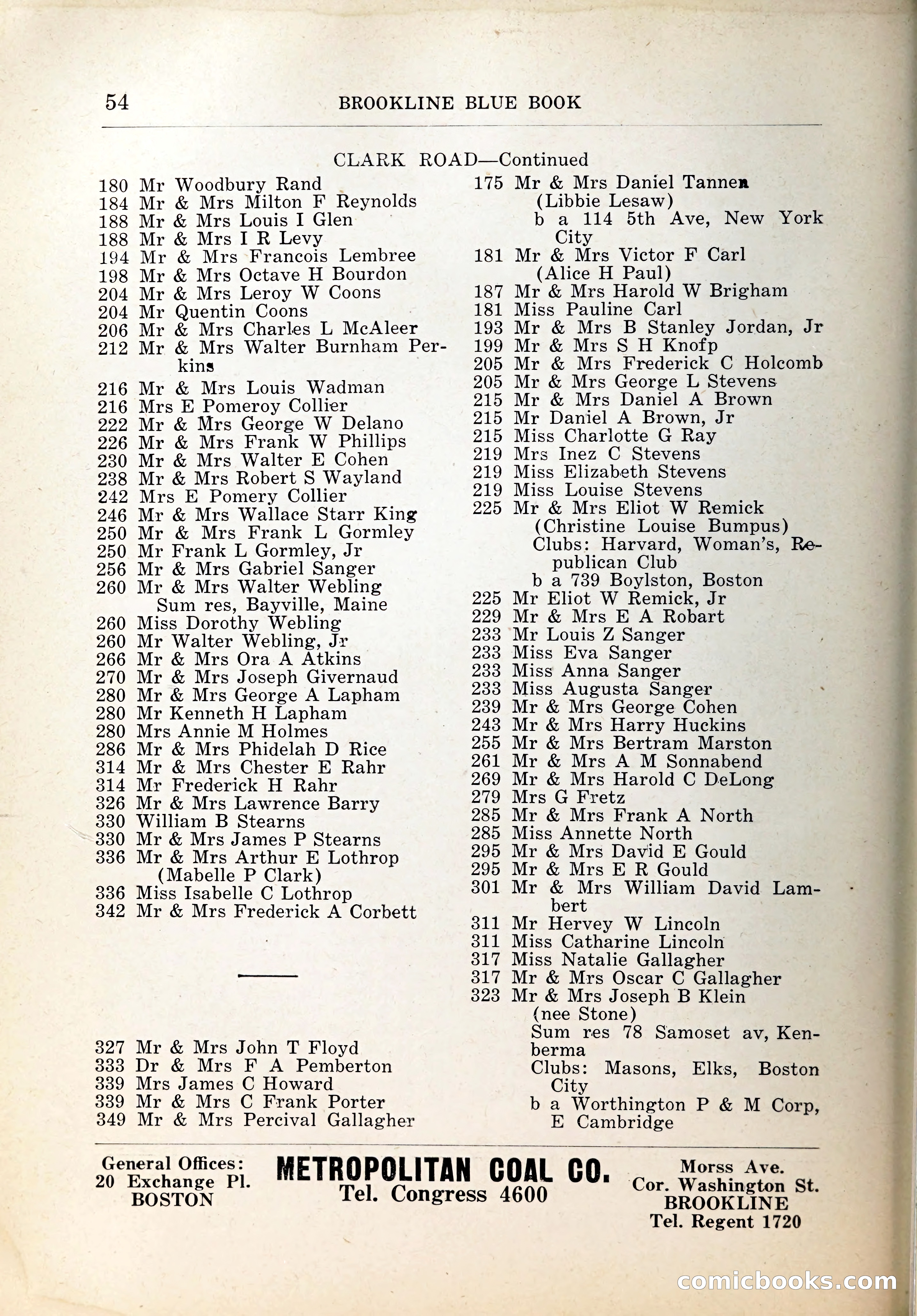 Blue Book of Brookline, 1926 — page 83 of 327