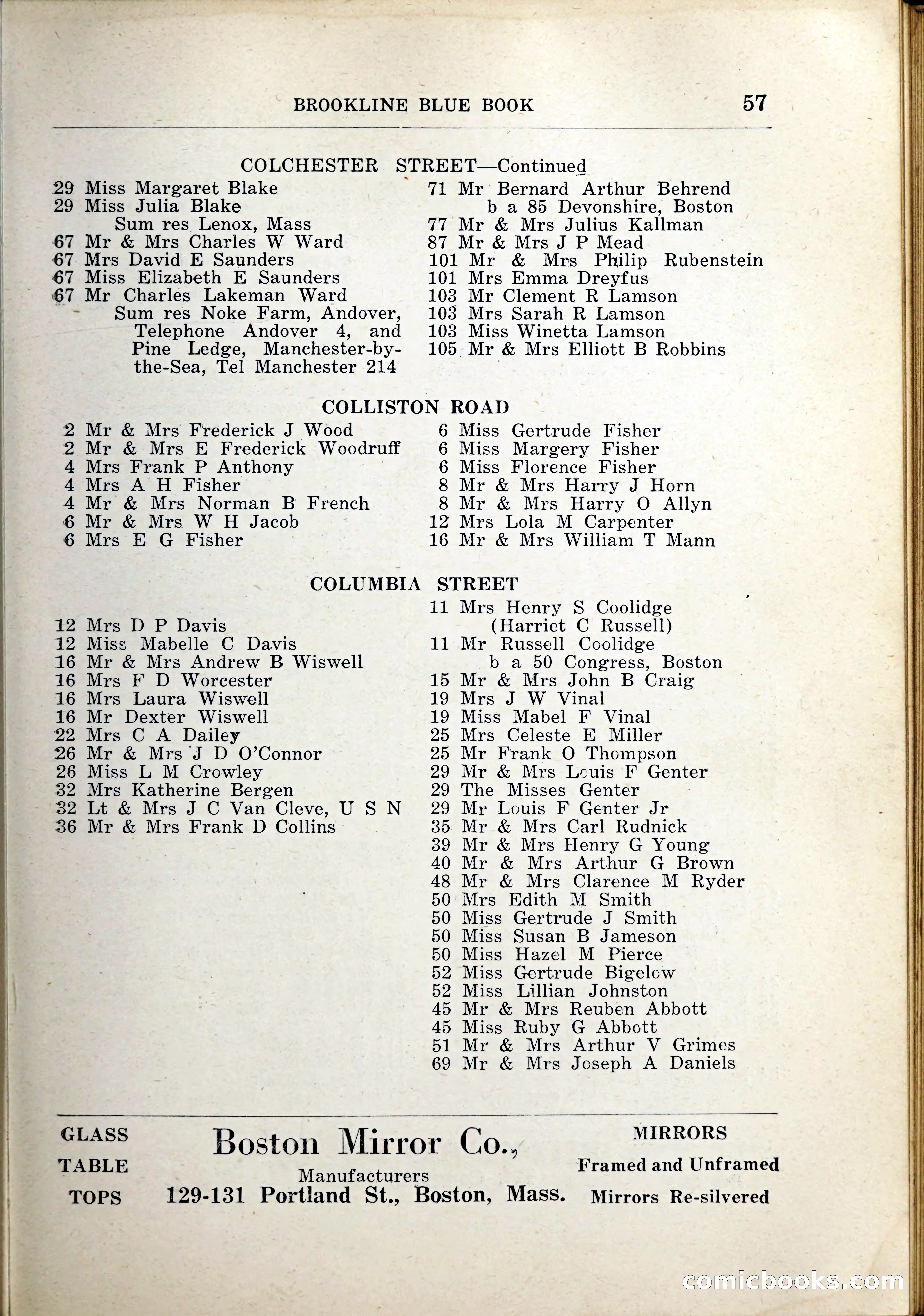 Blue Book of Brookline, 1926 — page 86 of 327