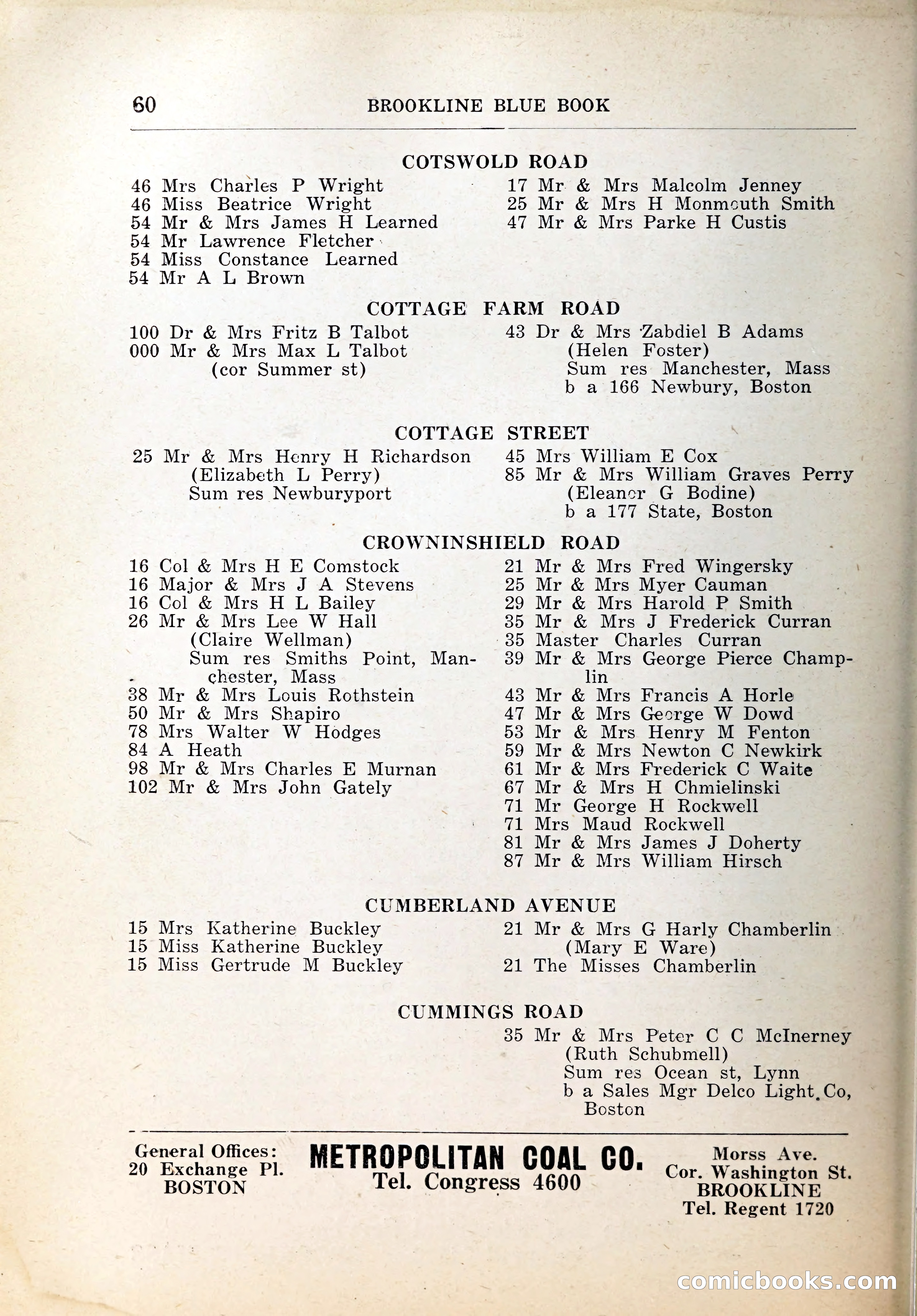 Blue Book of Brookline, 1926 — page 89 of 327