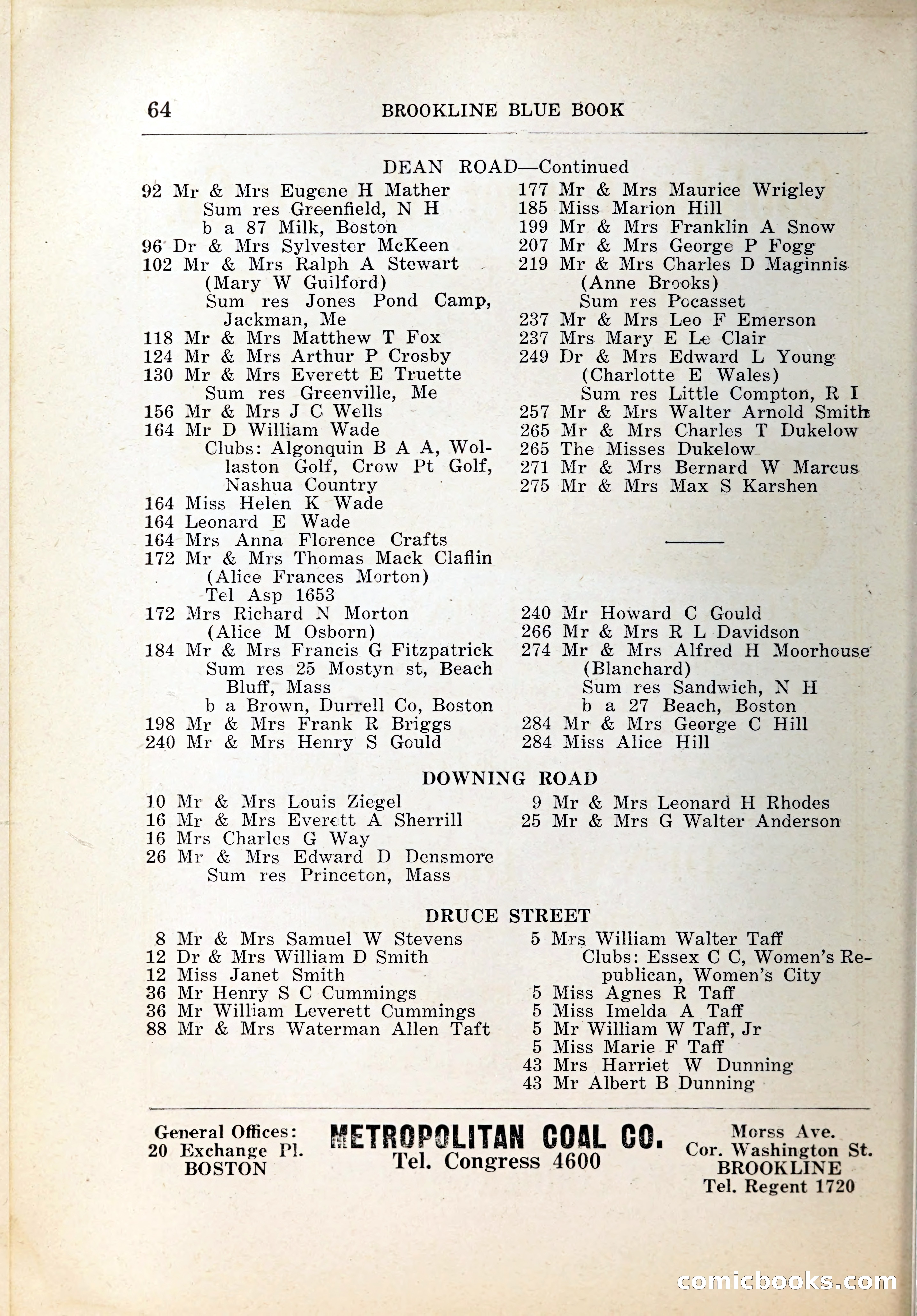 Blue Book of Brookline, 1926 — page 93 of 327