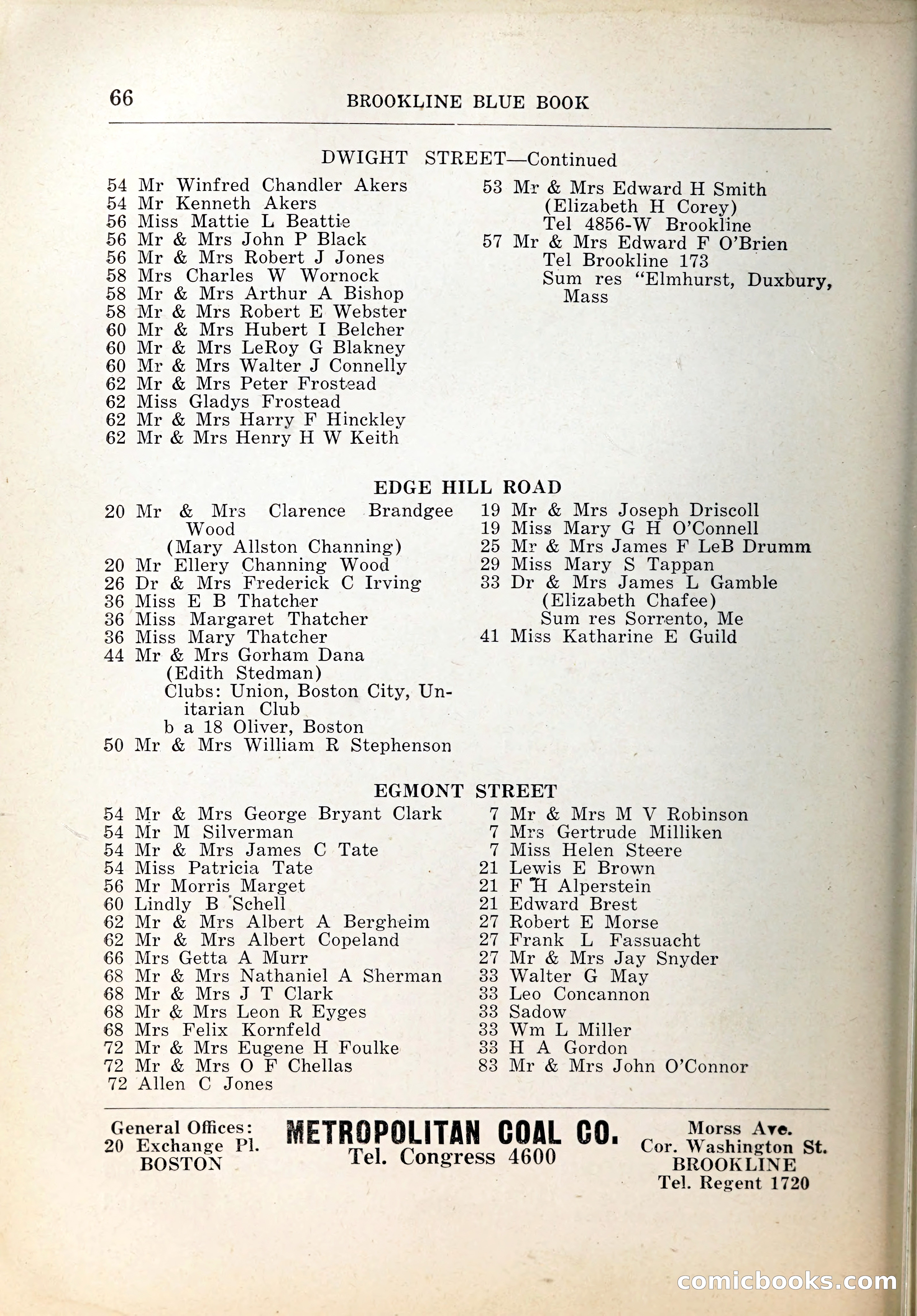 Blue Book of Brookline, 1926 — page 99 of 327