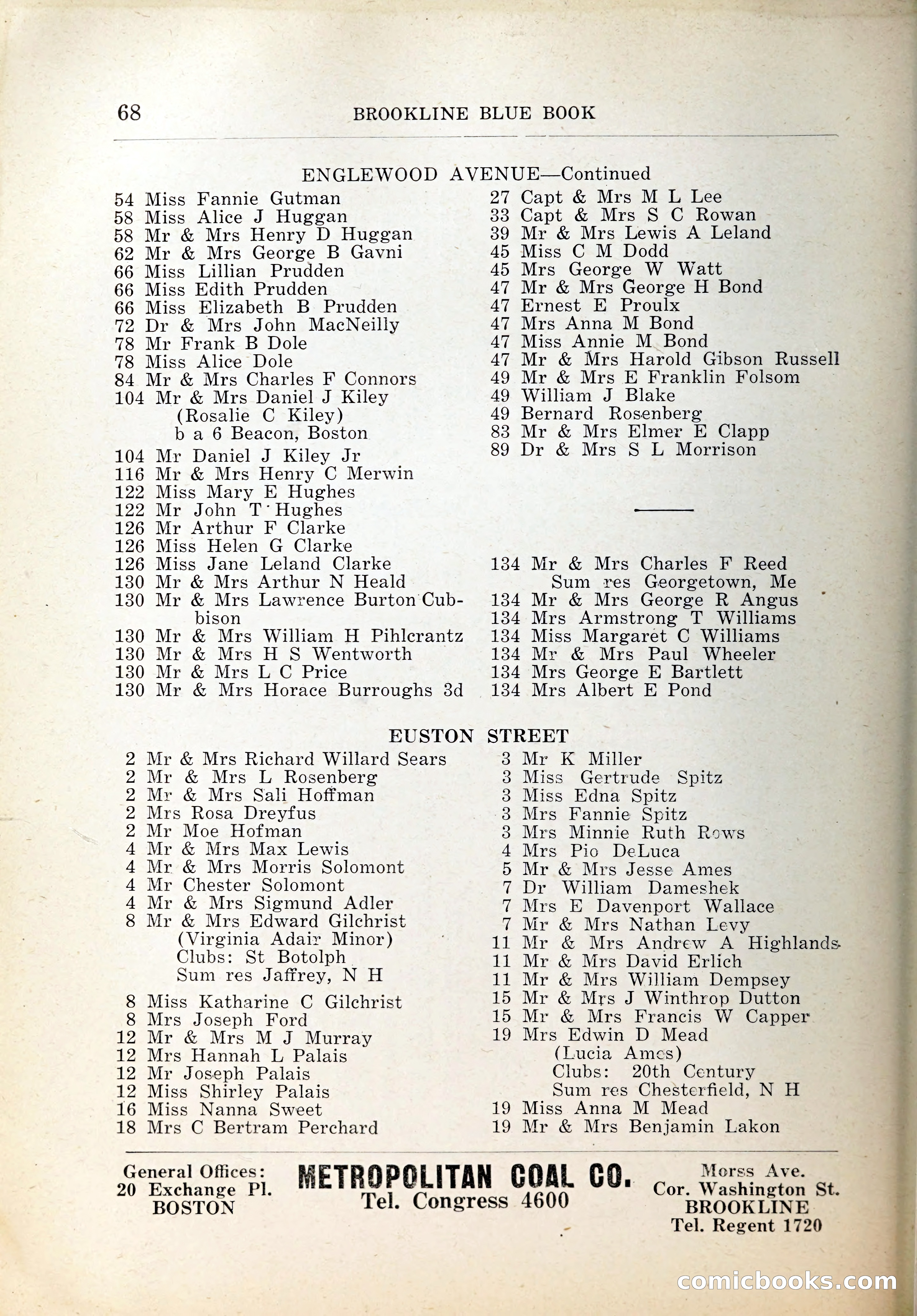 Blue Book of Brookline, 1926 — page 101 of 327