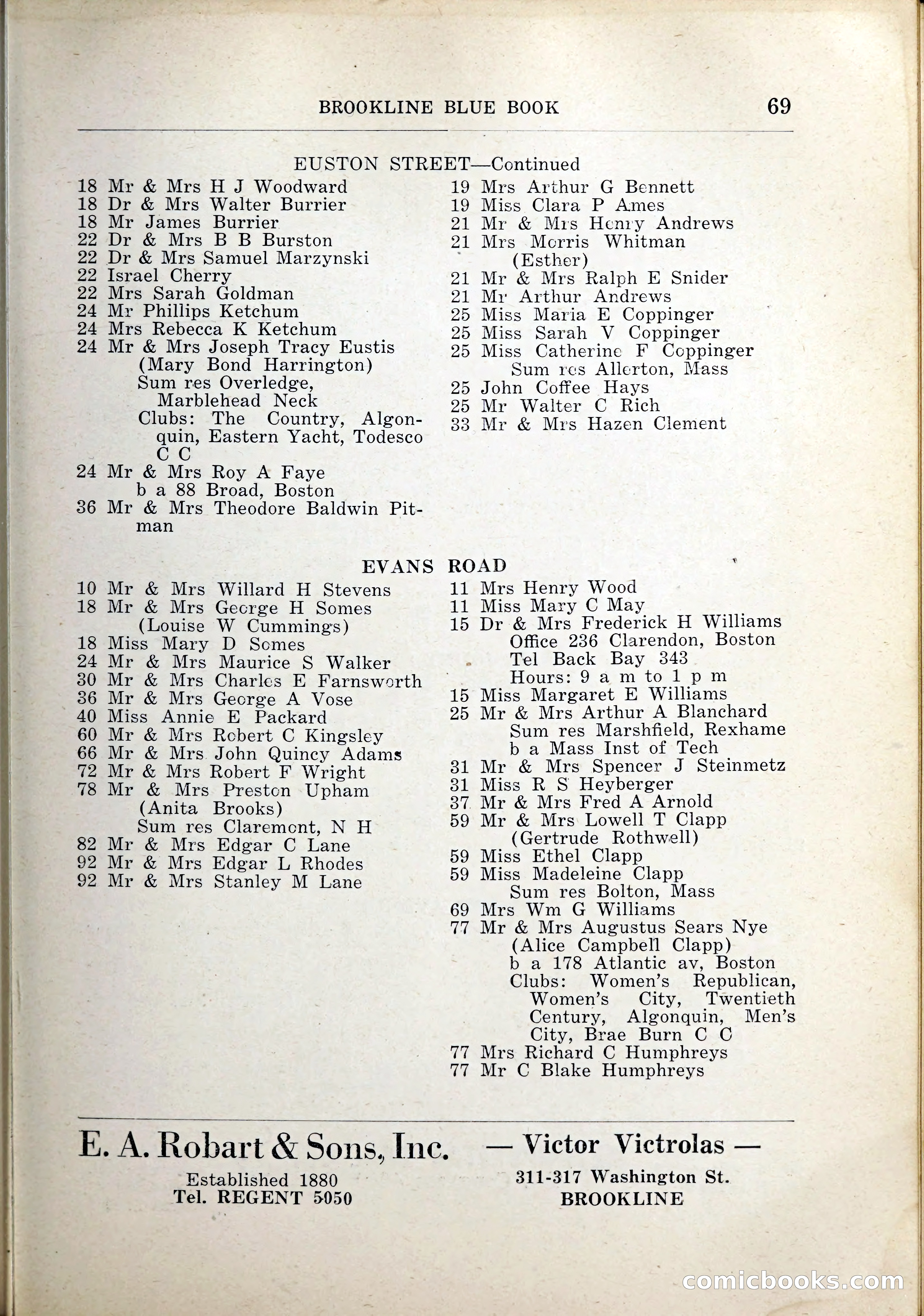 Blue Book of Brookline, 1926 — page 102 of 327