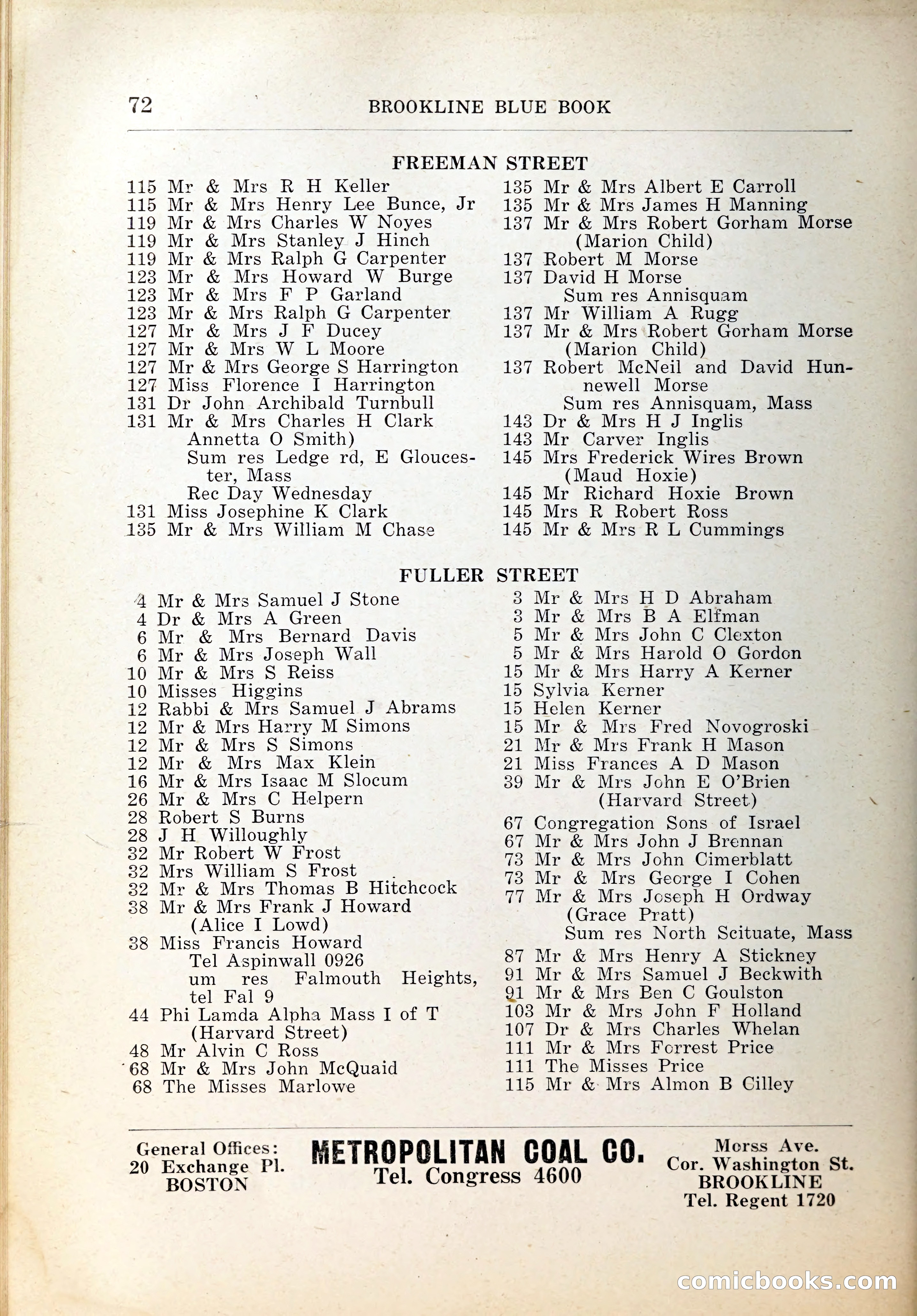 Blue Book of Brookline, 1926 — page 105 of 327