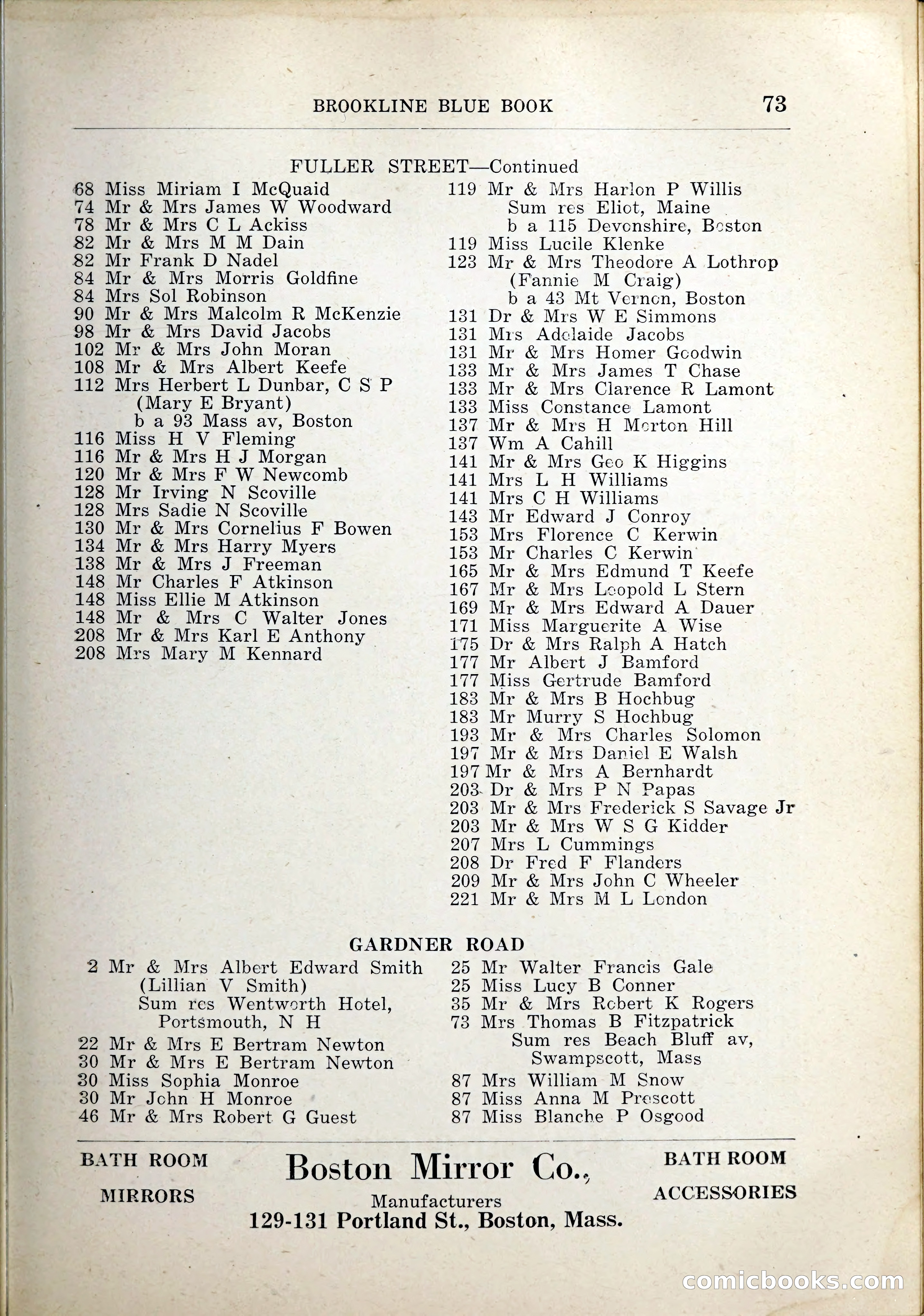 Blue Book of Brookline, 1926 — page 106 of 327