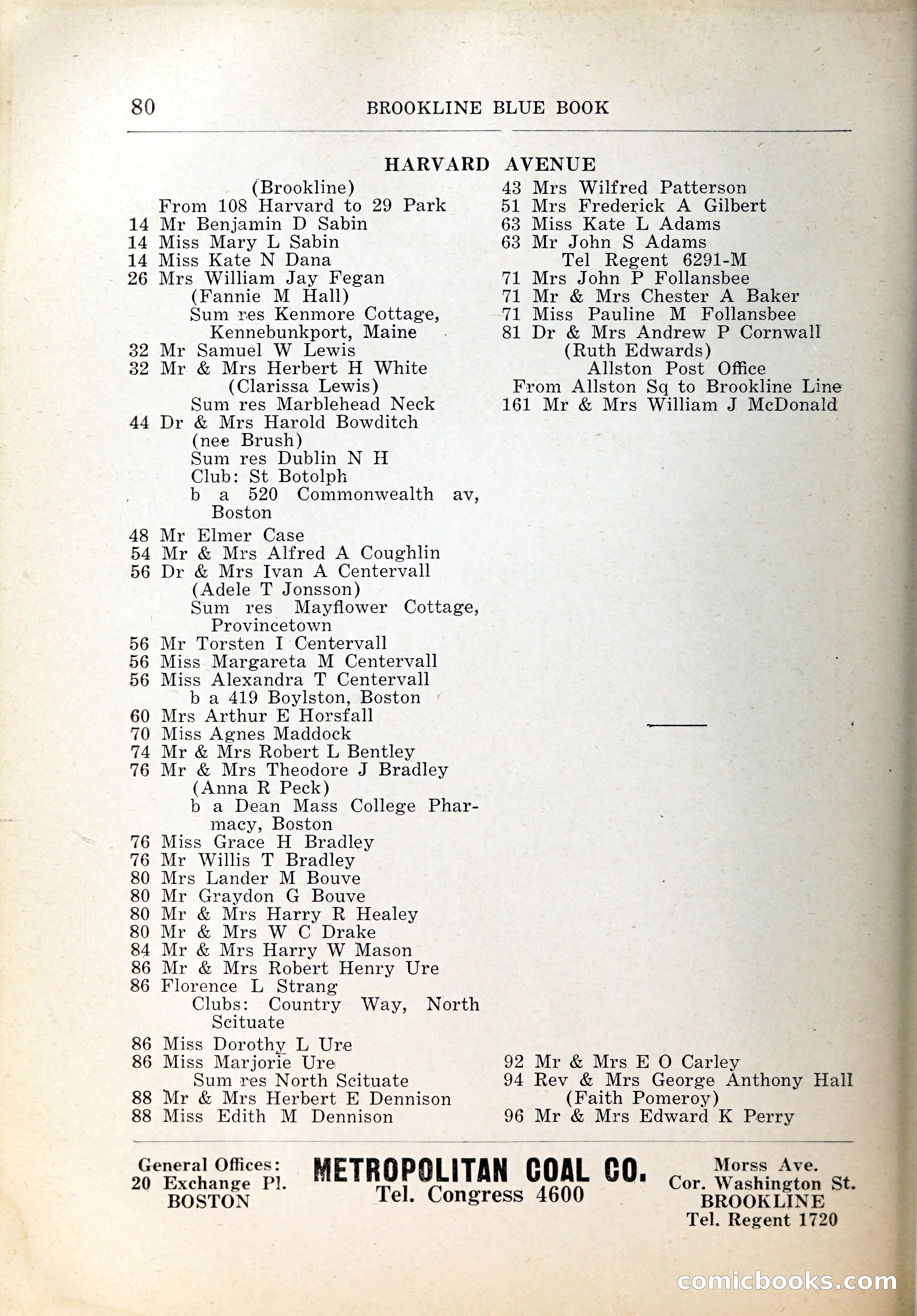 Blue Book of Brookline, 1926 — page 113 of 327