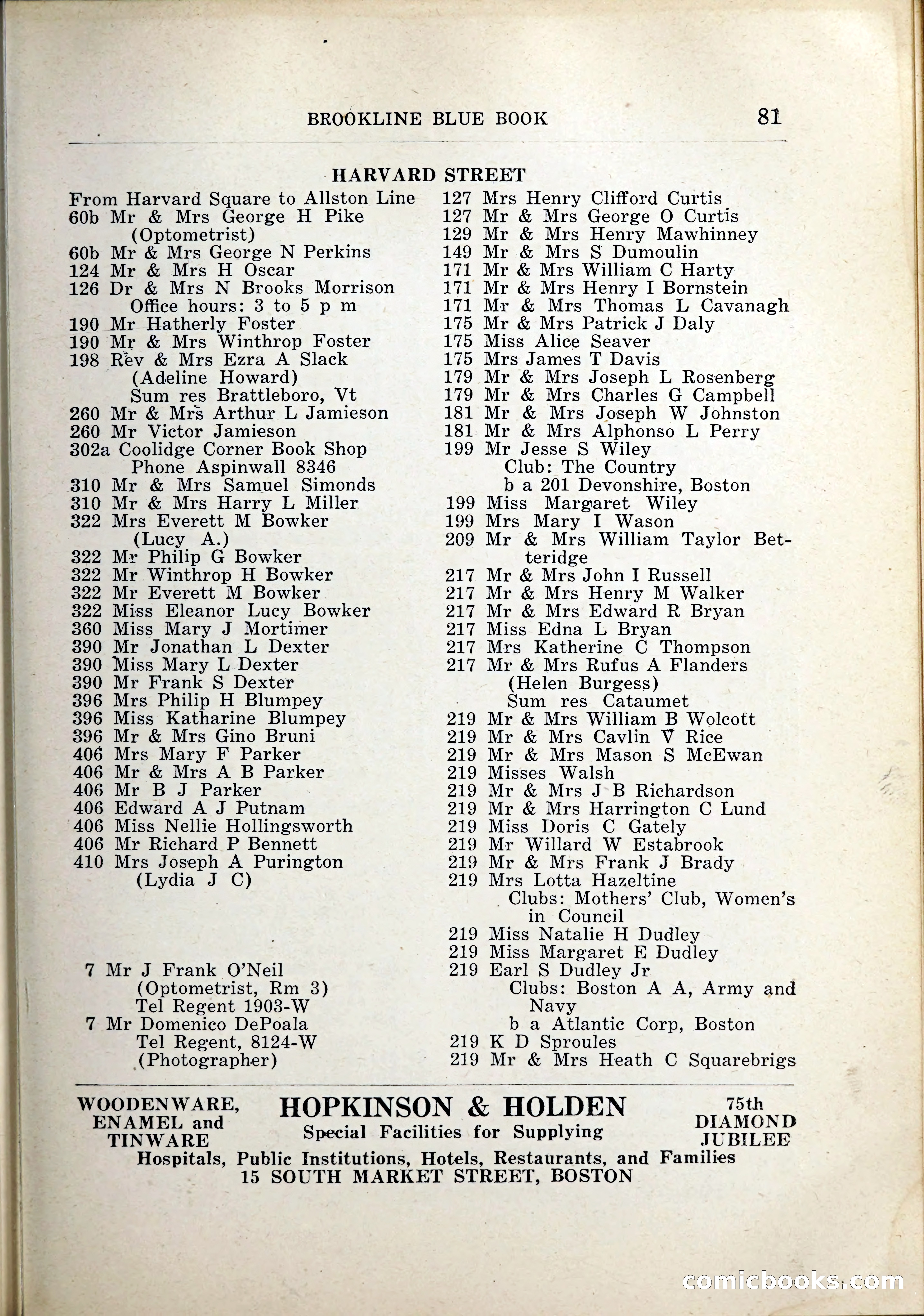 Blue Book of Brookline, 1926 — page 114 of 327