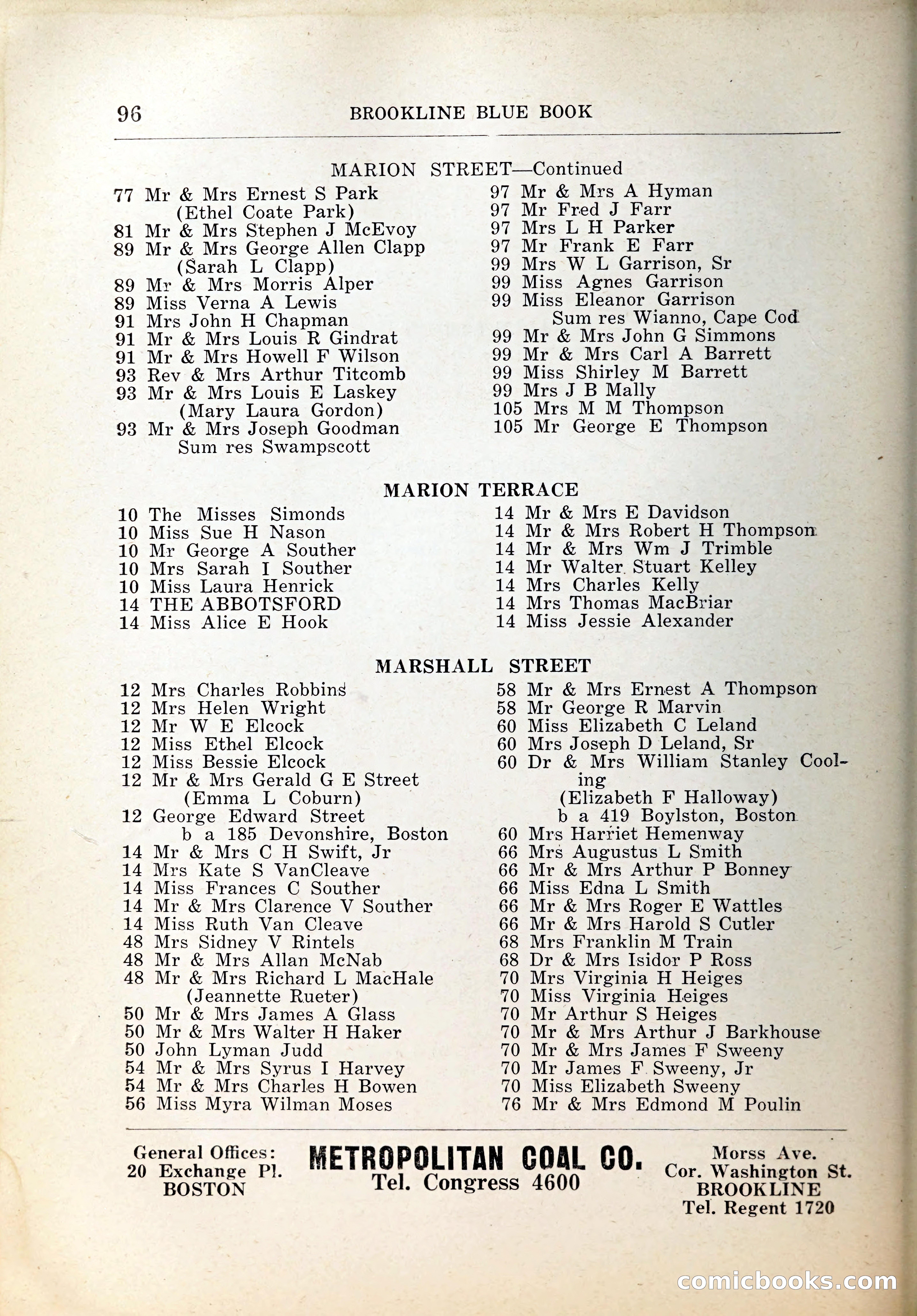 Blue Book of Brookline, 1926 — page 129 of 327