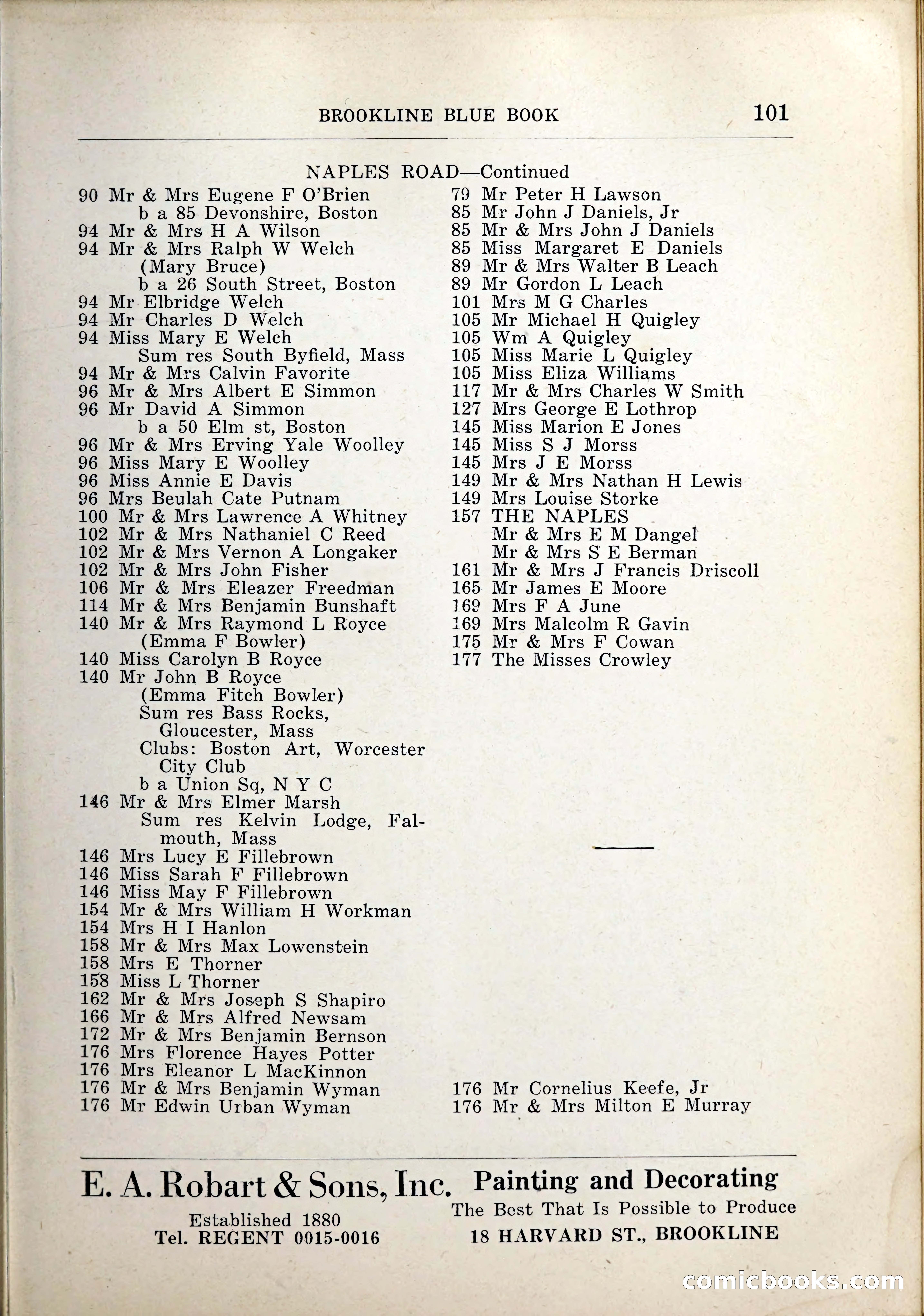 Blue Book of Brookline, 1926 — page 134 of 327