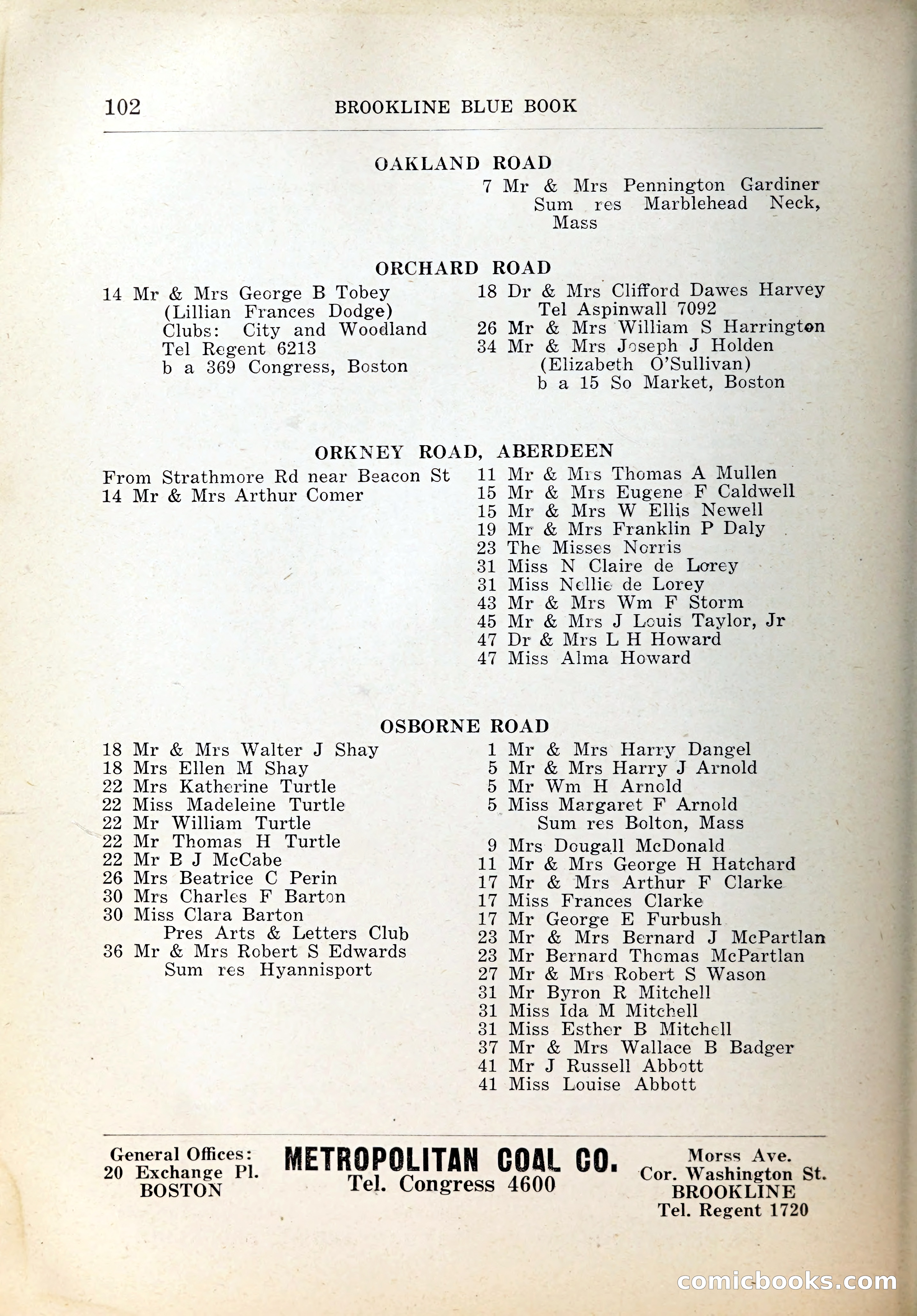 Blue Book of Brookline, 1926 — page 135 of 327