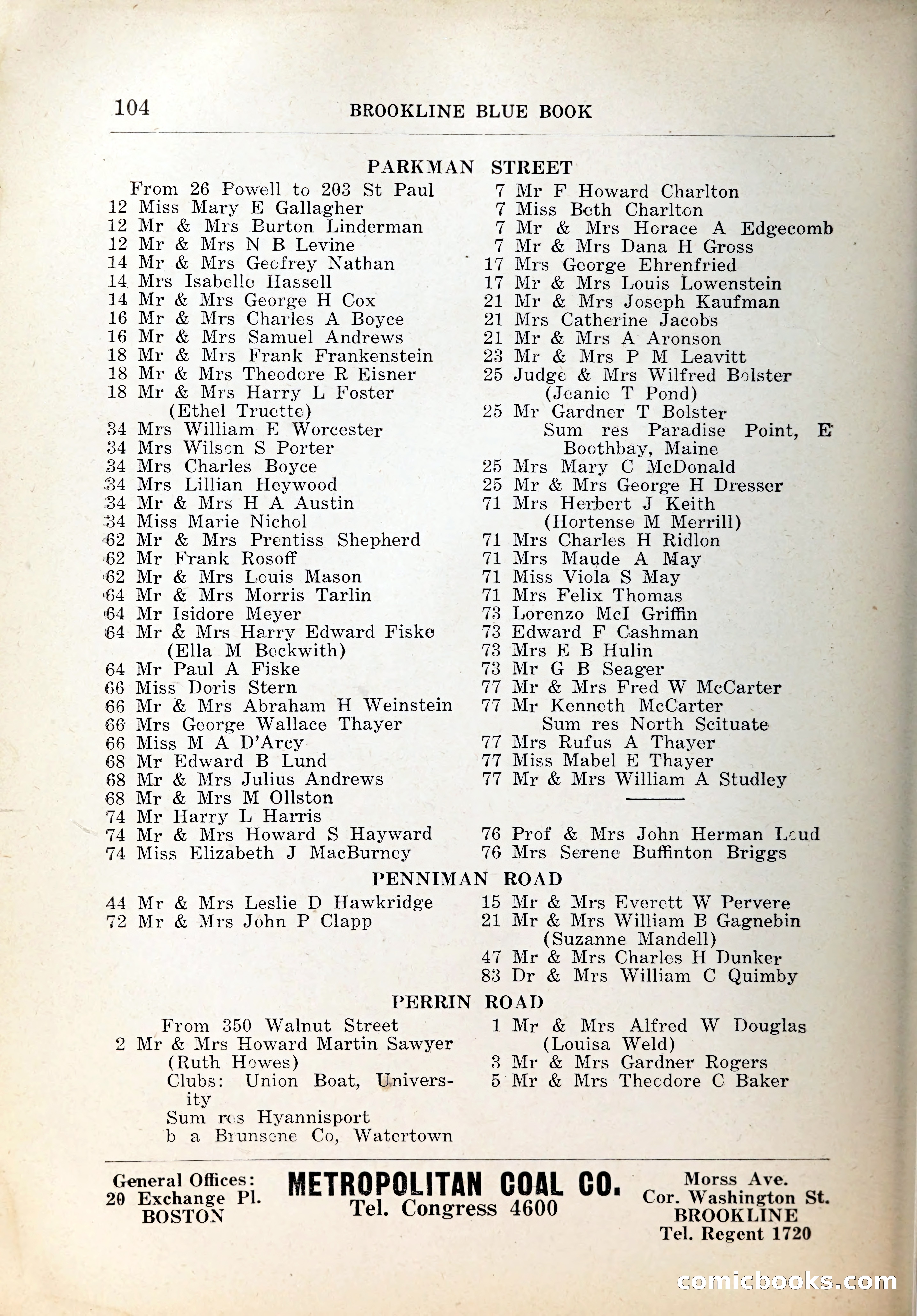 Blue Book of Brookline, 1926 — page 137 of 327