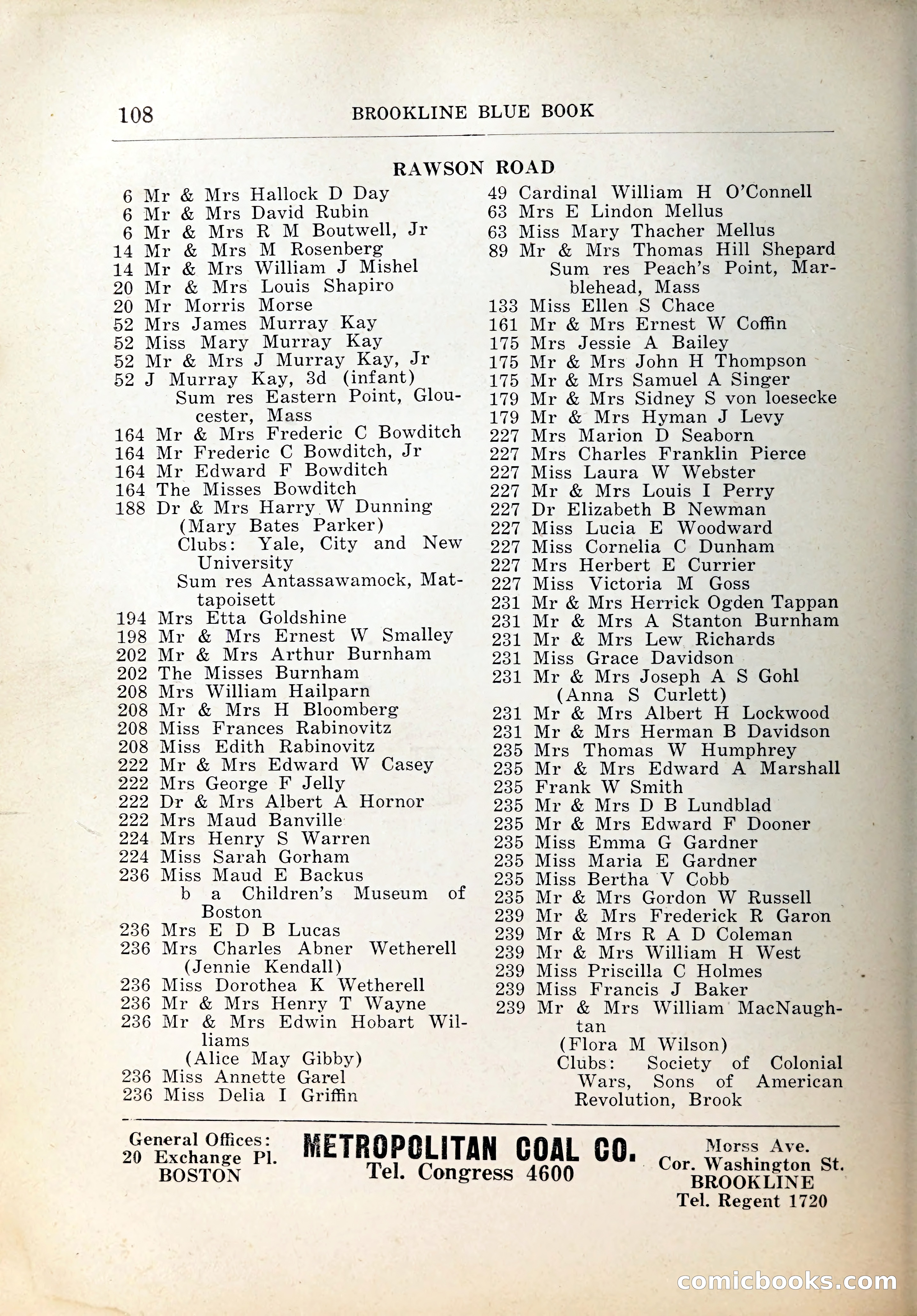 Blue Book of Brookline, 1926 — page 141 of 327