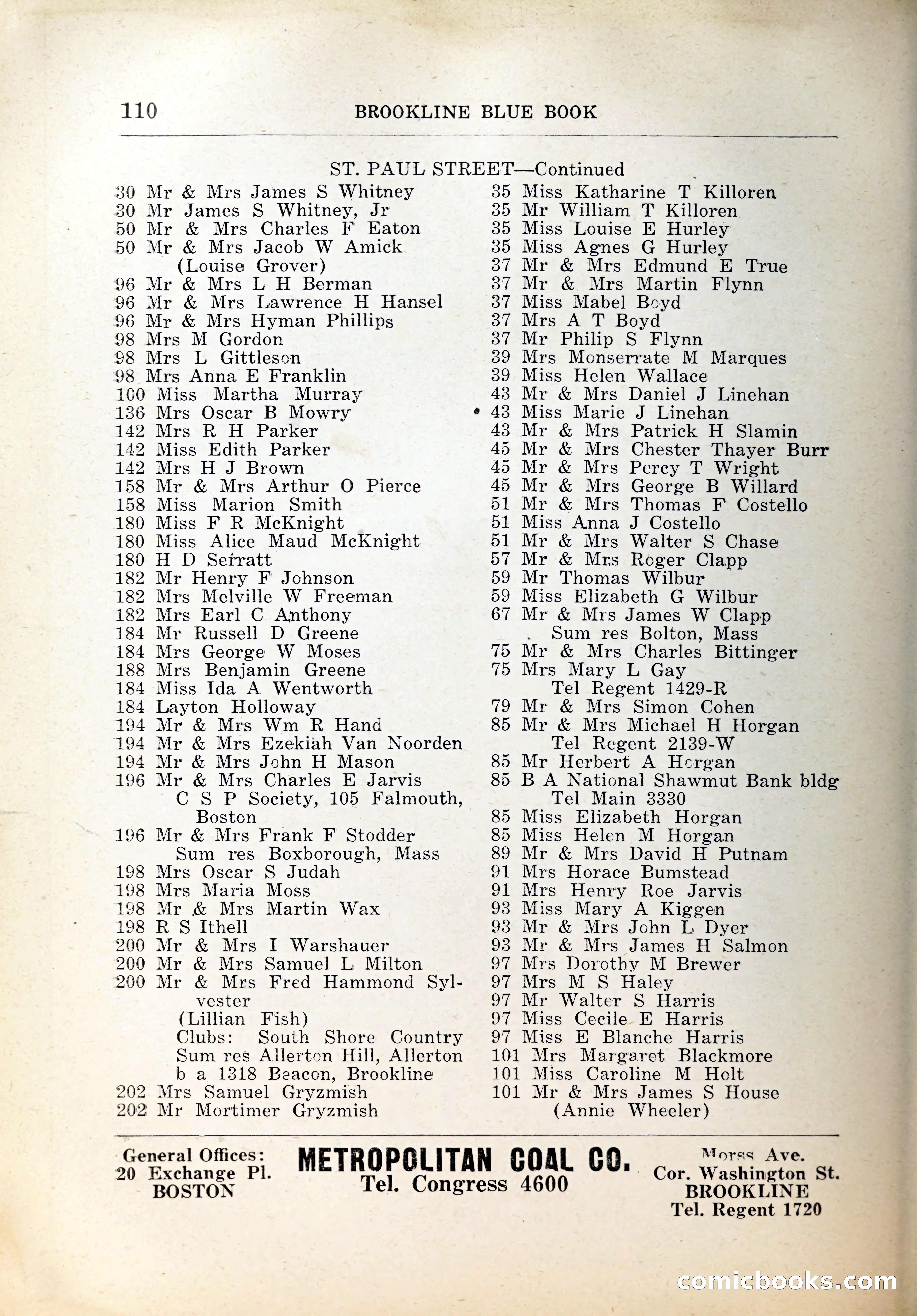 Blue Book of Brookline, 1926 — page 143 of 327