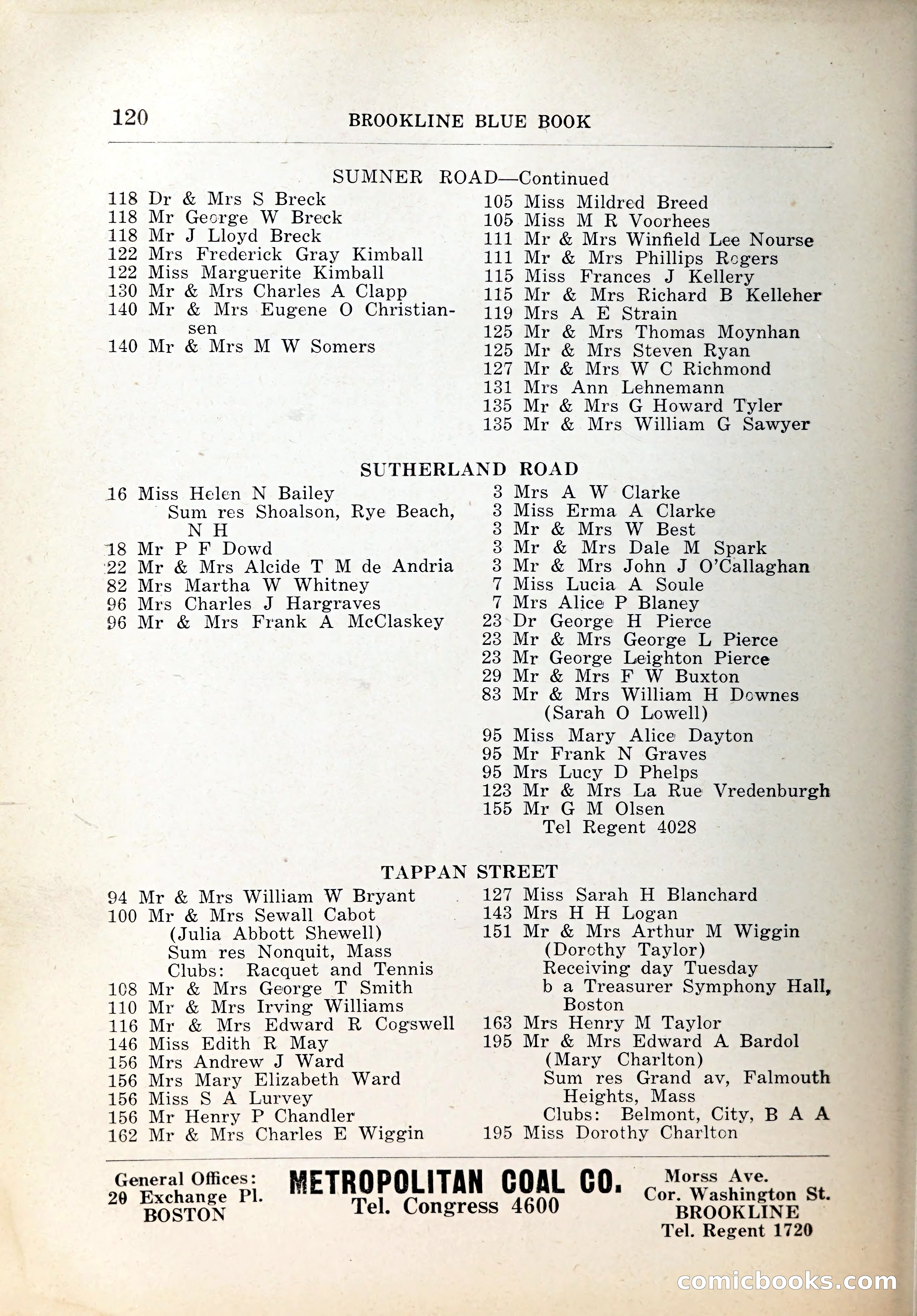 Blue Book of Brookline, 1926 — page 155 of 327
