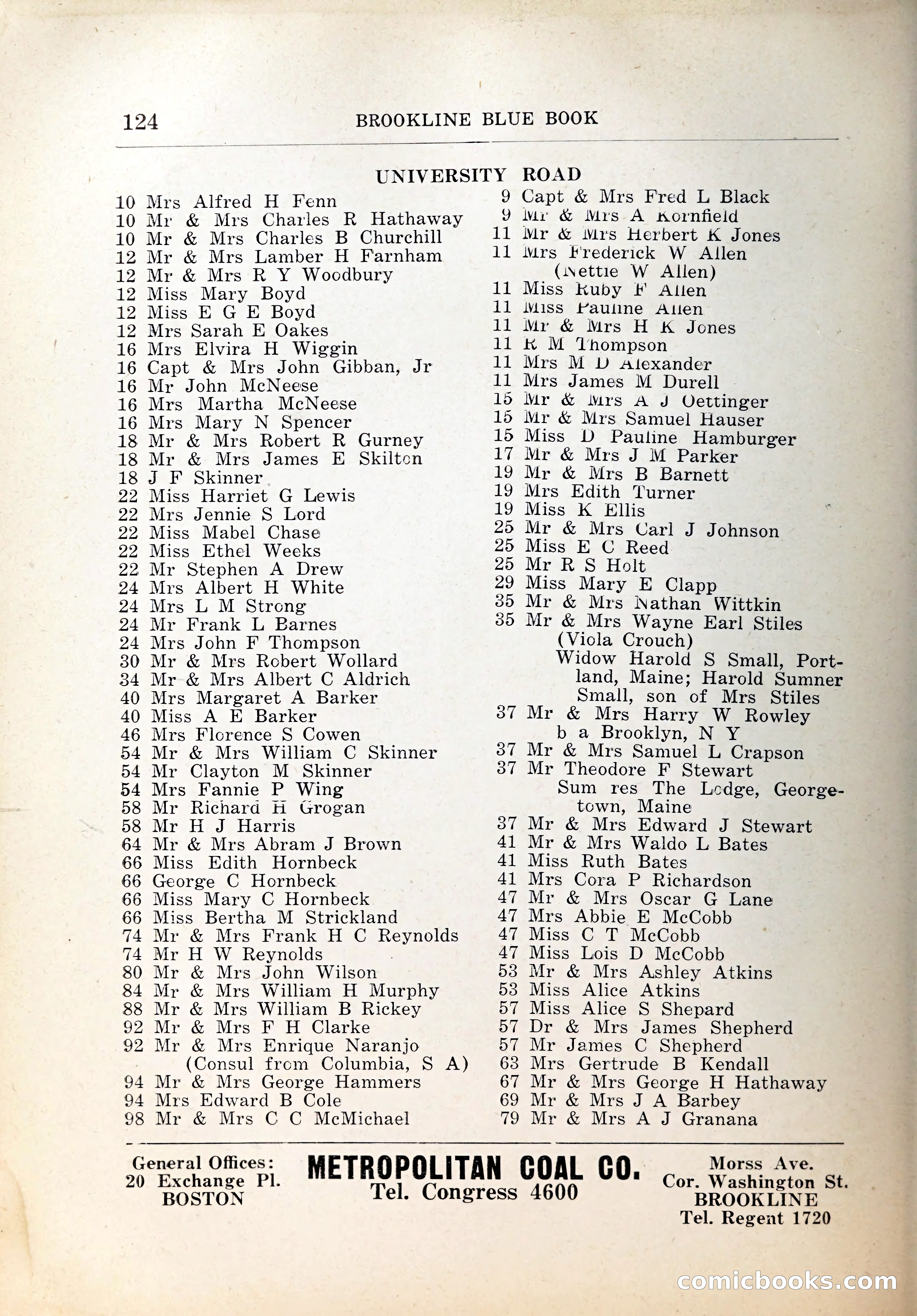 Blue Book of Brookline, 1926 — page 159 of 327